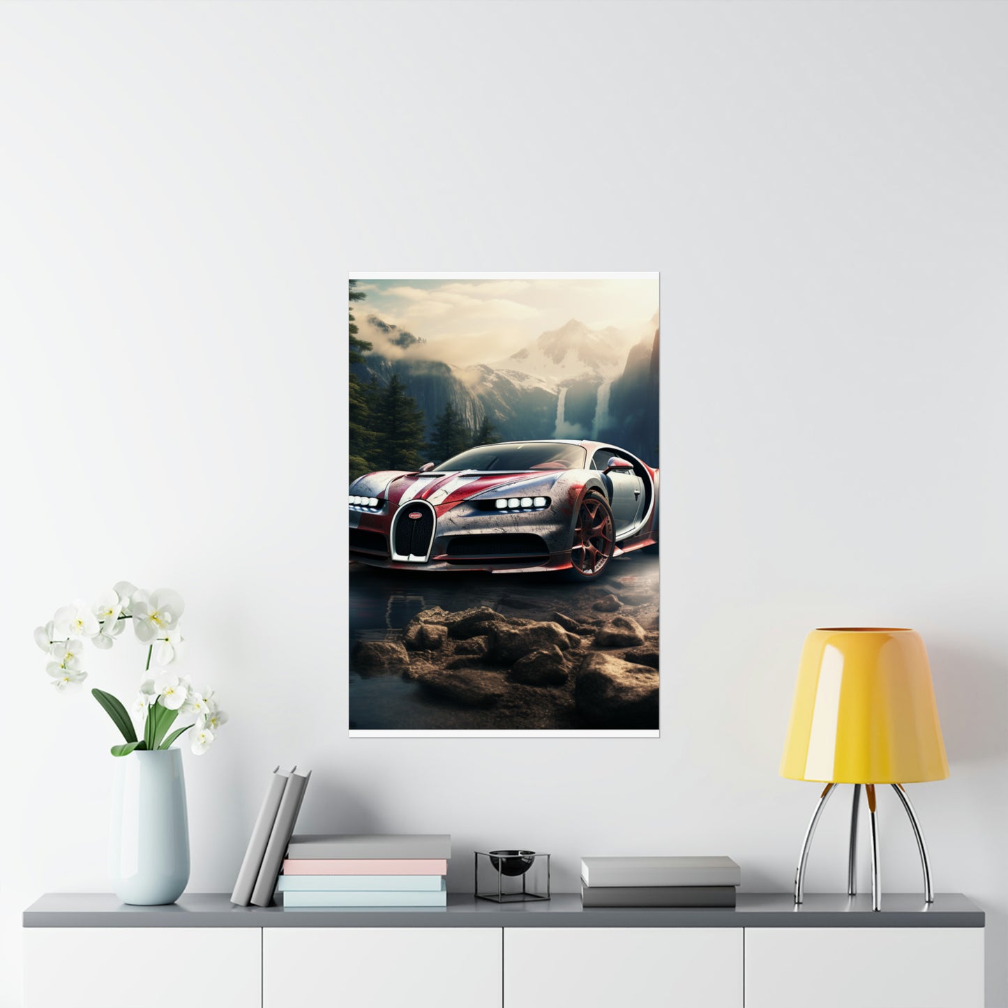 Premium Matte Vertical Posters Bugatti Waterfall 4