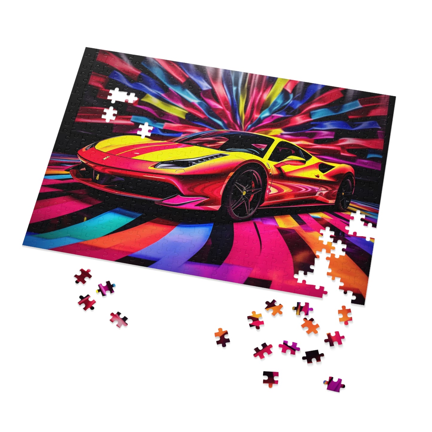 Jigsaw Puzzle (30, 110, 252, 500,1000-Piece) Macro Flag Ferrari 3