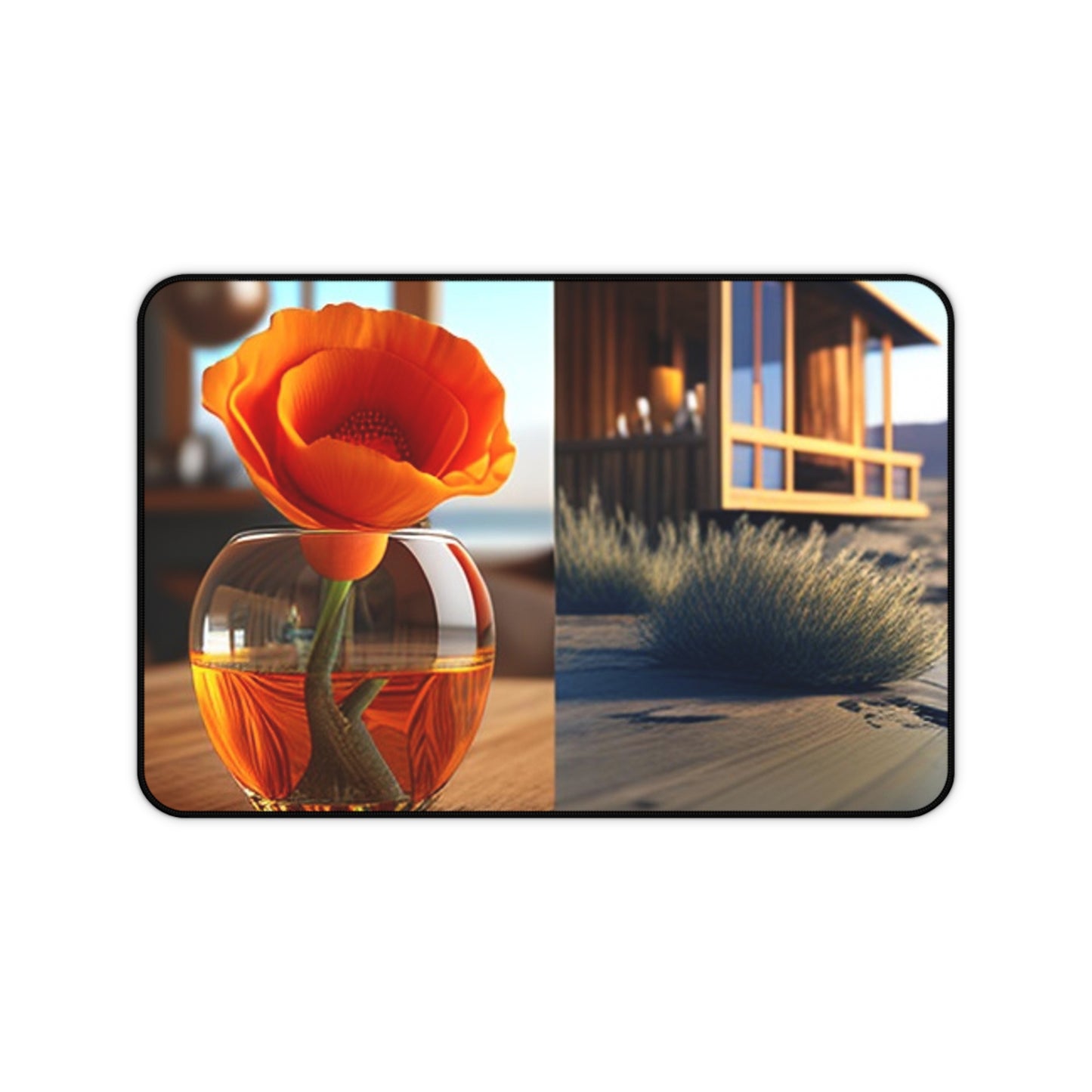 Desk Mat Poppy in a Glass Vase 3