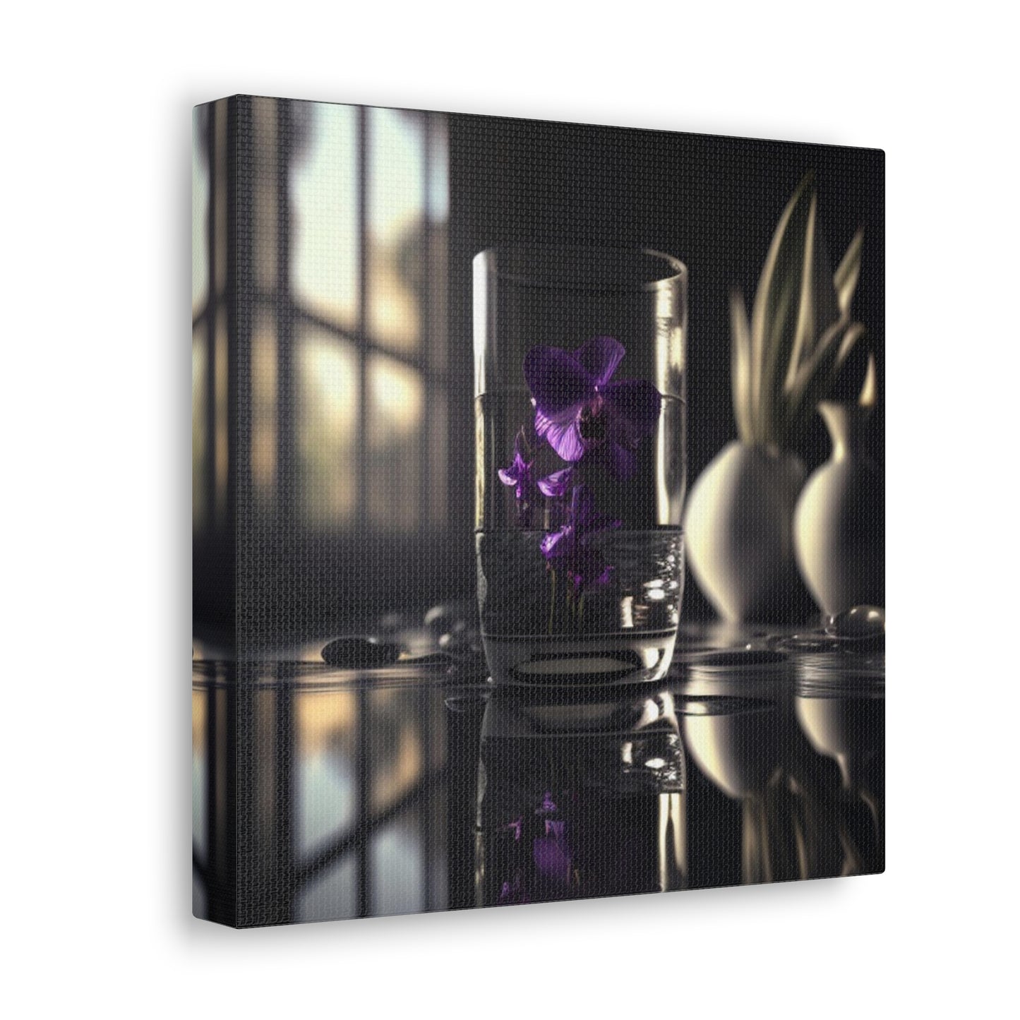 Canvas Gallery Wraps Purple Orchid Glass vase 4