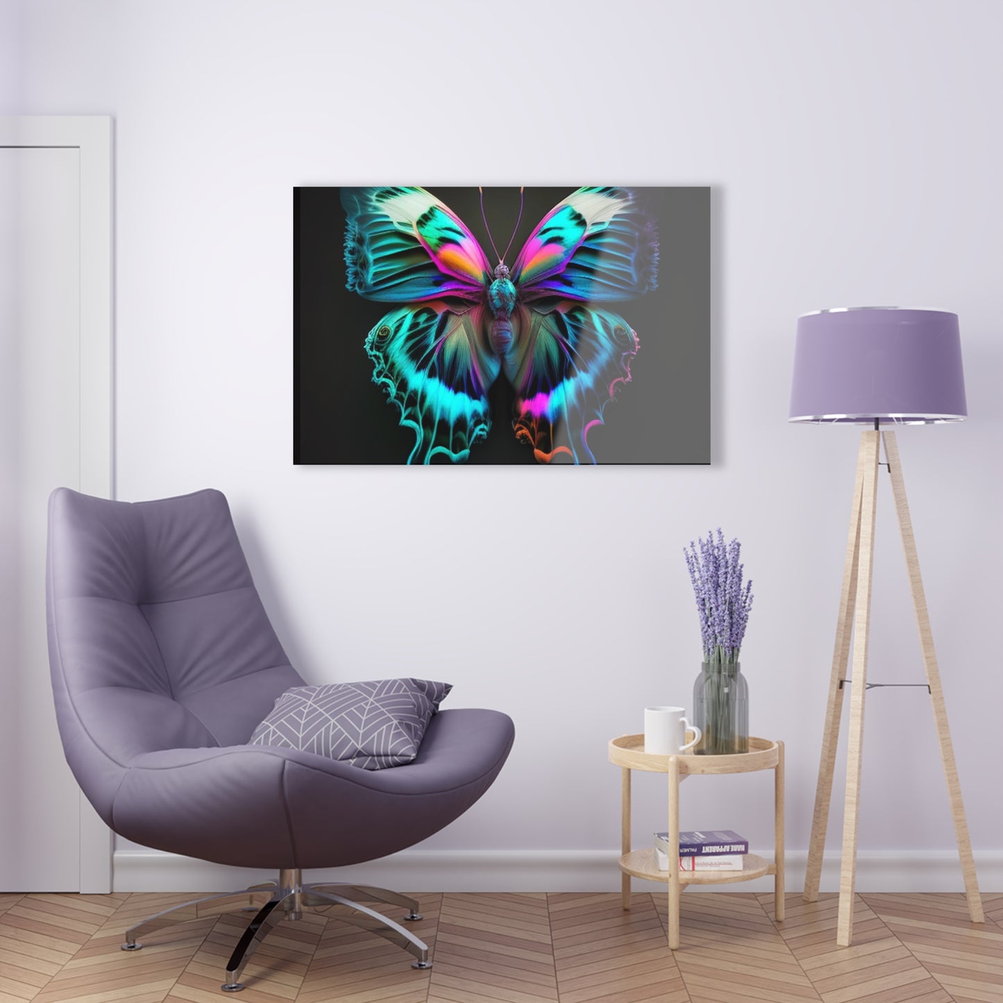 Acrylic Prints Neon Butterfly Fusion 4