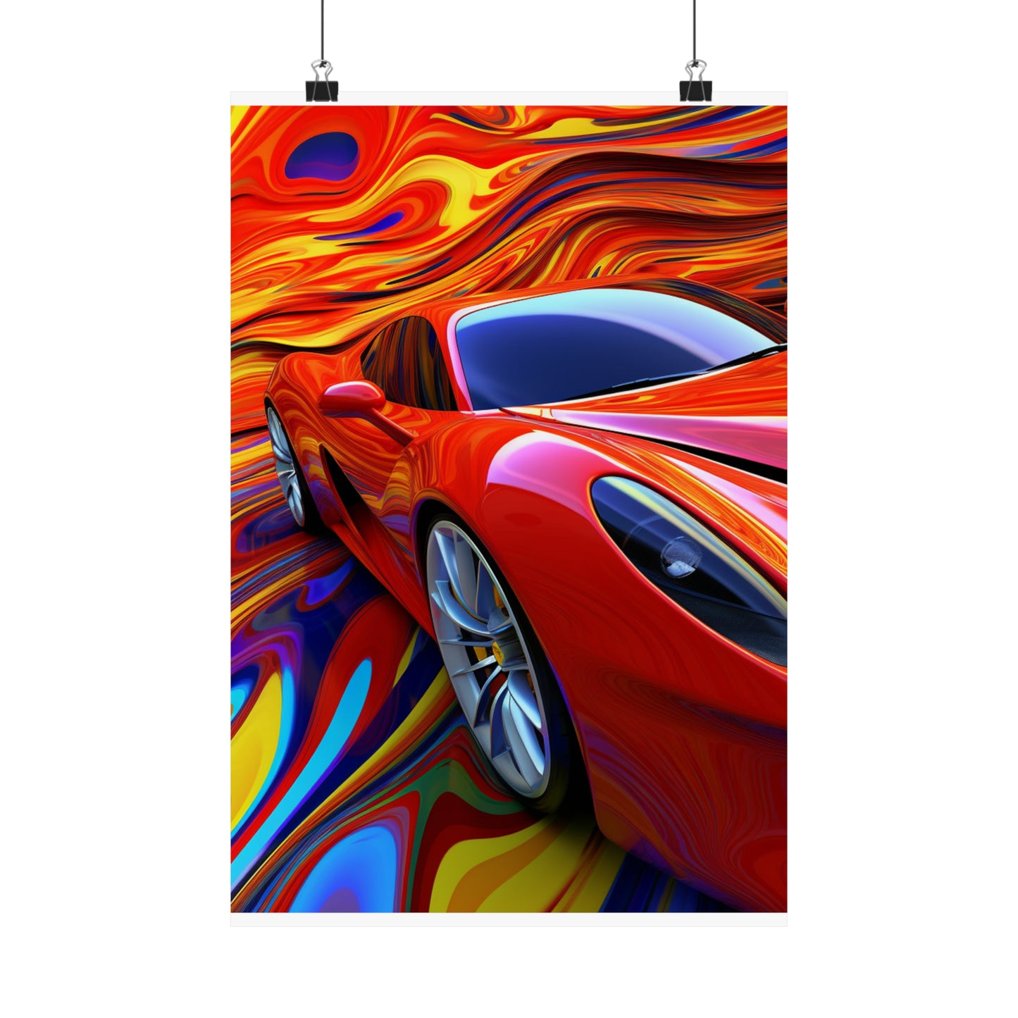 Premium Matte Vertical Posters Ferrari Water Fusion 4