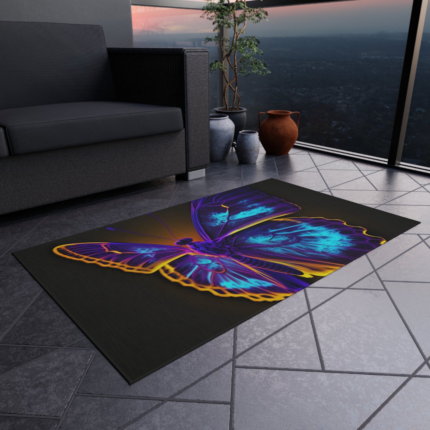 Outdoor Rug  Thermal Butterfly 4