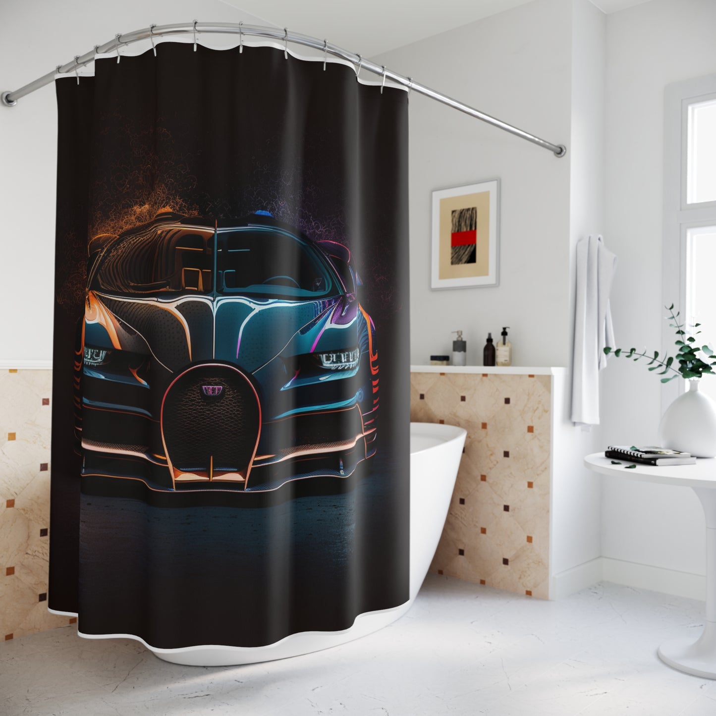 Polyester Shower Curtain Bugatti Chiron Super 3