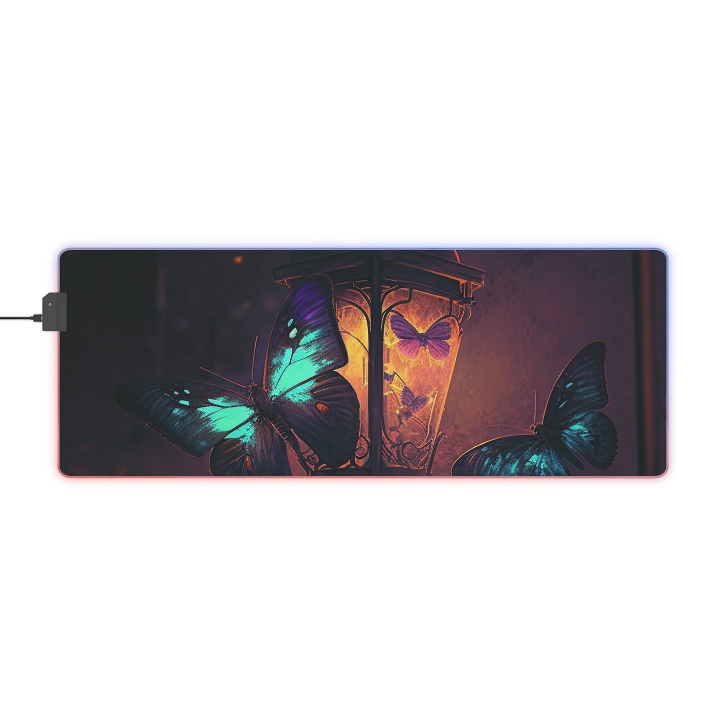 LED Gaming Mouse Pad Street Light Butterfly 4