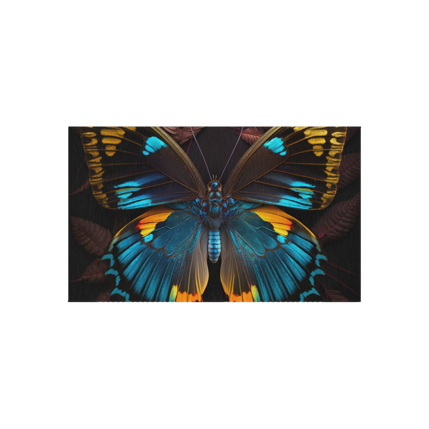 Outdoor Rug  Neon Butterfly Flair 1