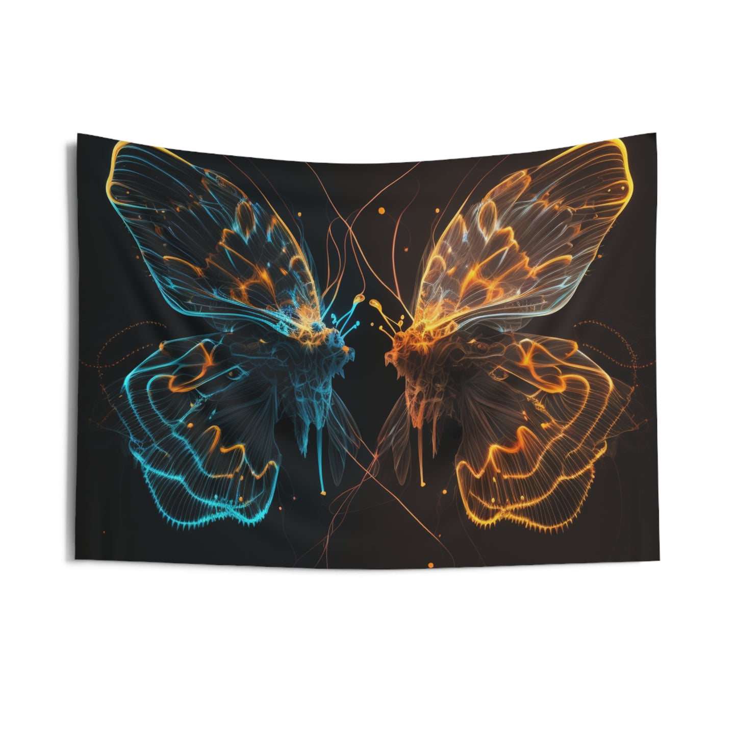 Indoor Wall Tapestries Neon Glo Butterfly 1