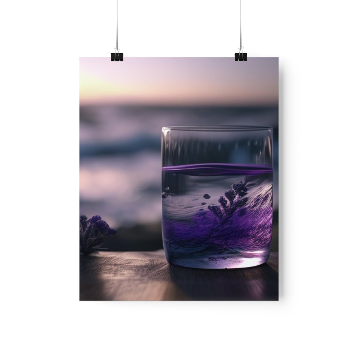 Premium Matte Vertical Posters Lavender in a vase 4