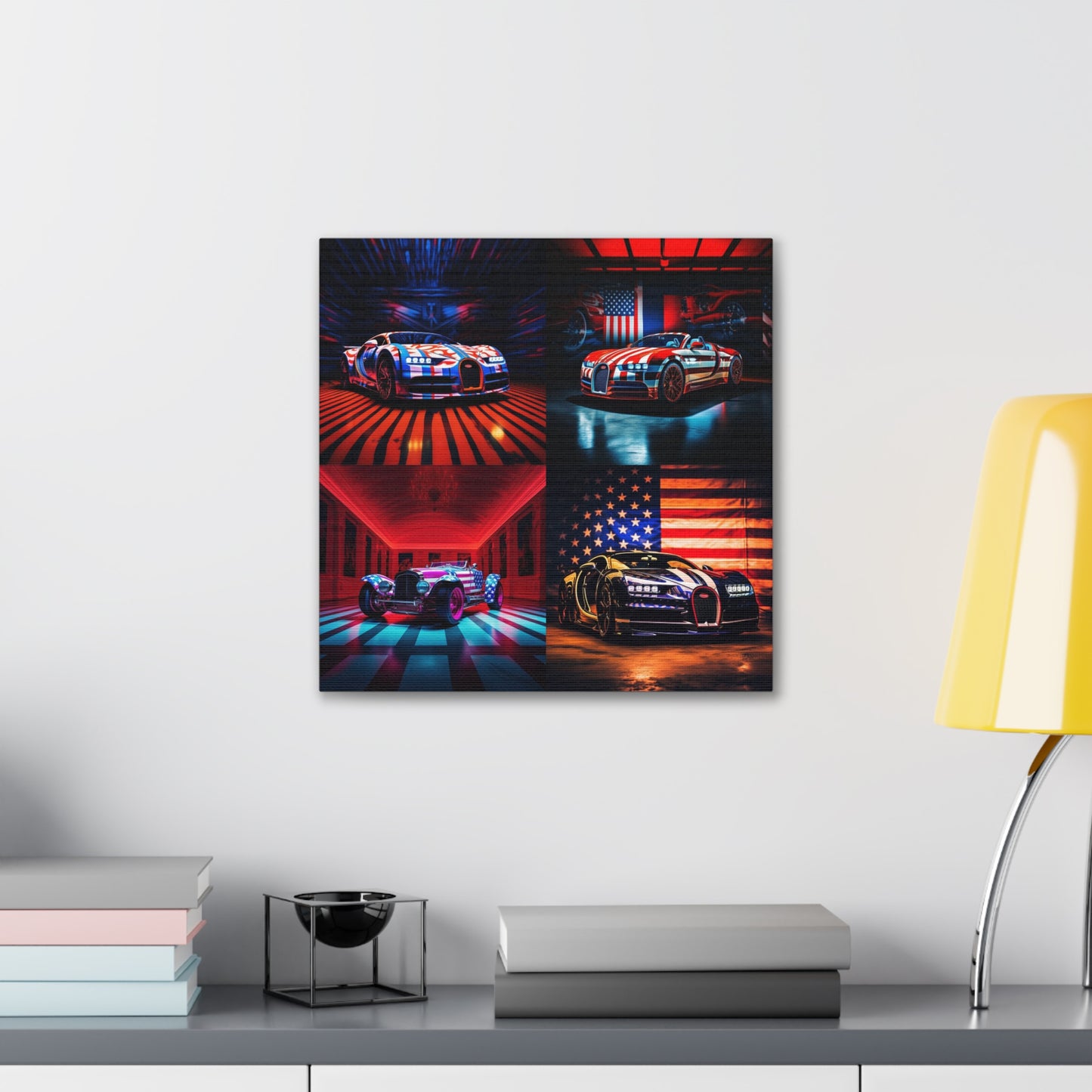 Canvas Gallery Wraps Macro Bugatti American Flag 5