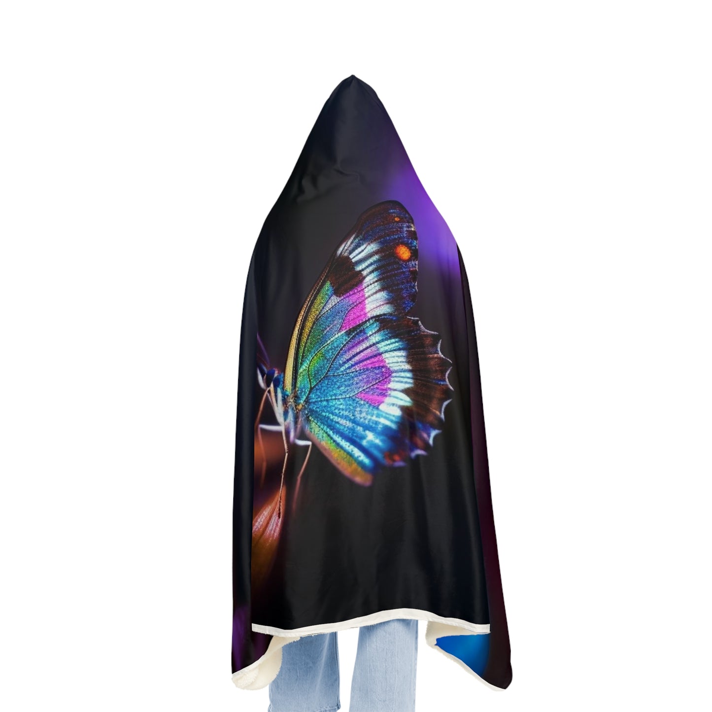 Snuggle Hooded Blanket Photo Realistic Butterfly 1