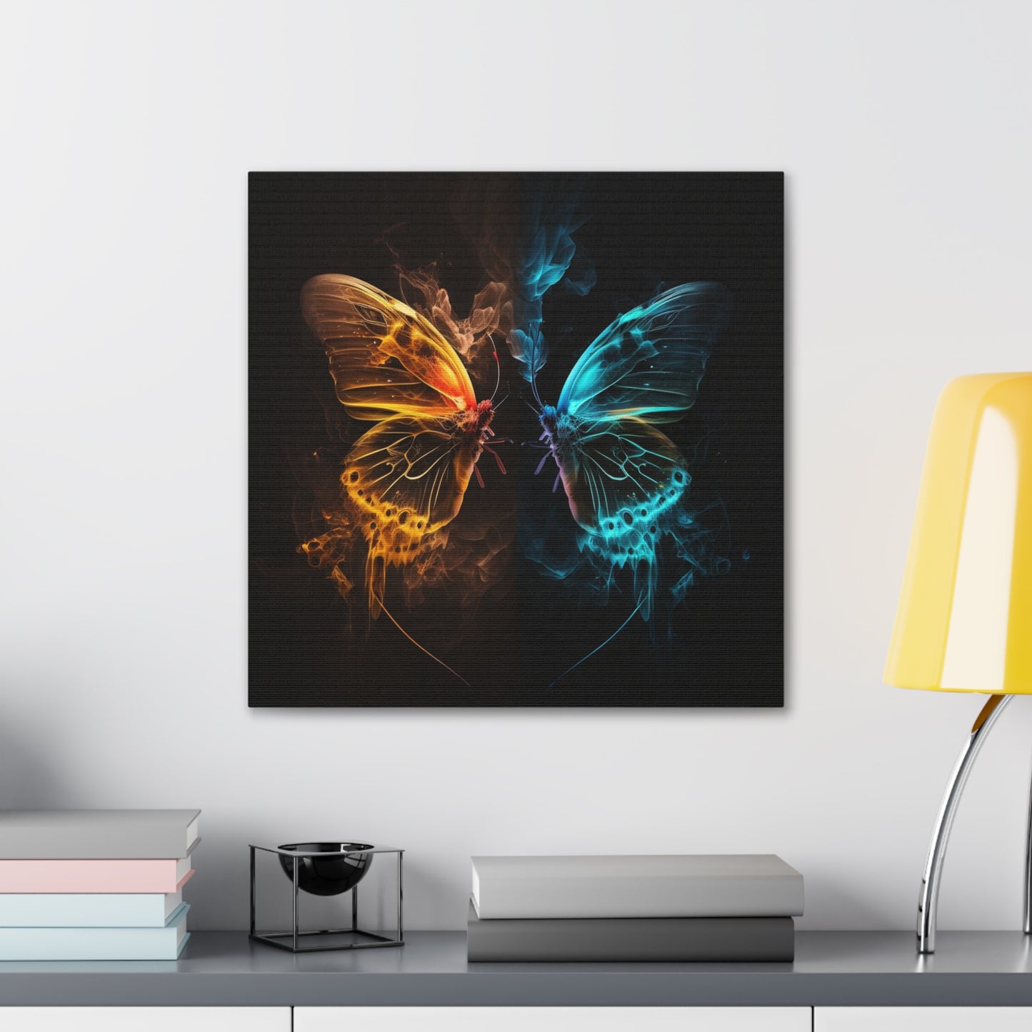 Canvas Gallery Wraps Kiss Neon Butterfly 8