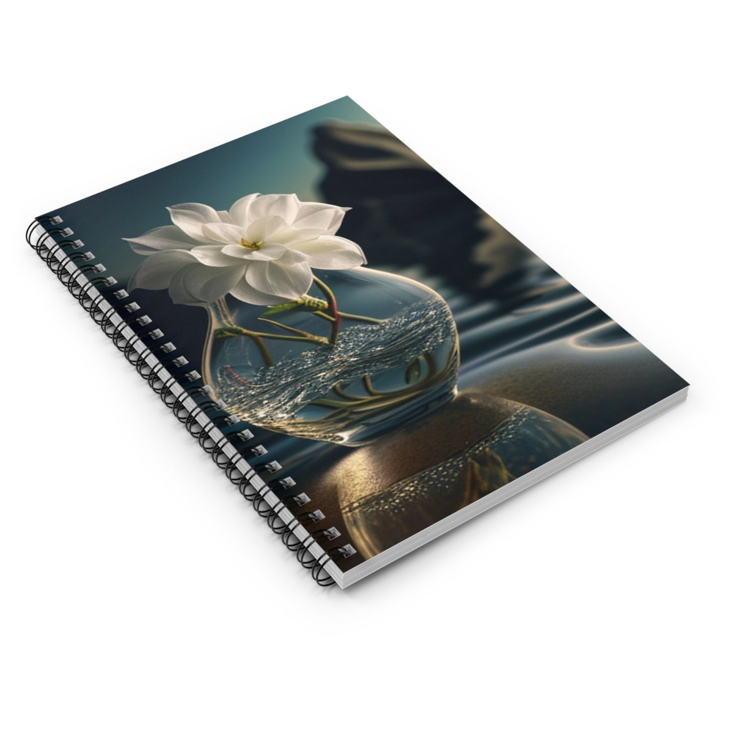 Spiral Notebook - Ruled Line Jasmine glass vase 4