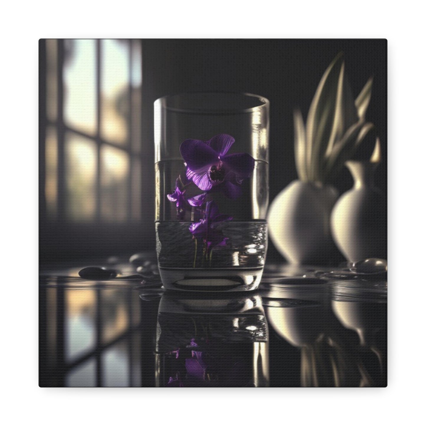 Canvas Gallery Wraps Purple Orchid Glass vase 4