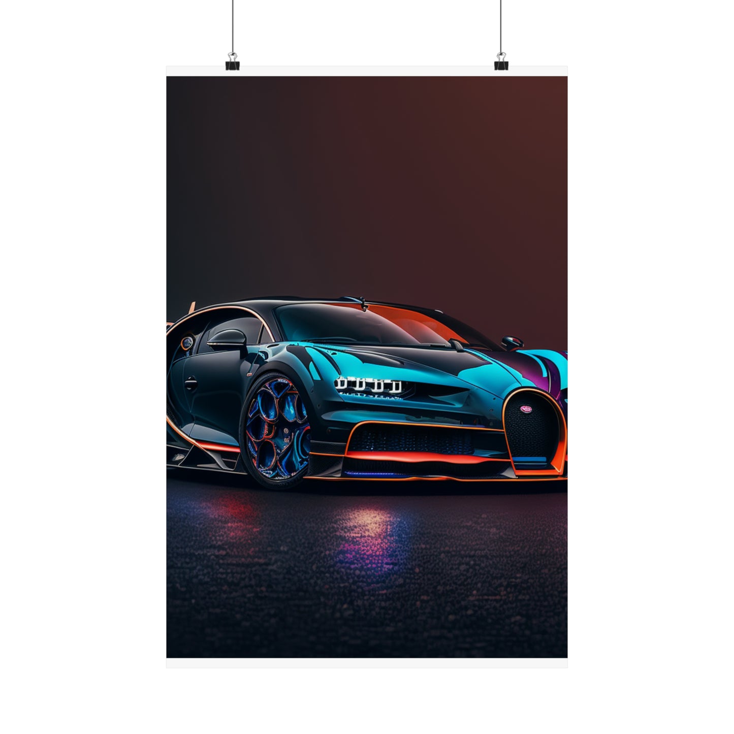 Premium Matte Vertical Posters Bugatti Chiron Super 1