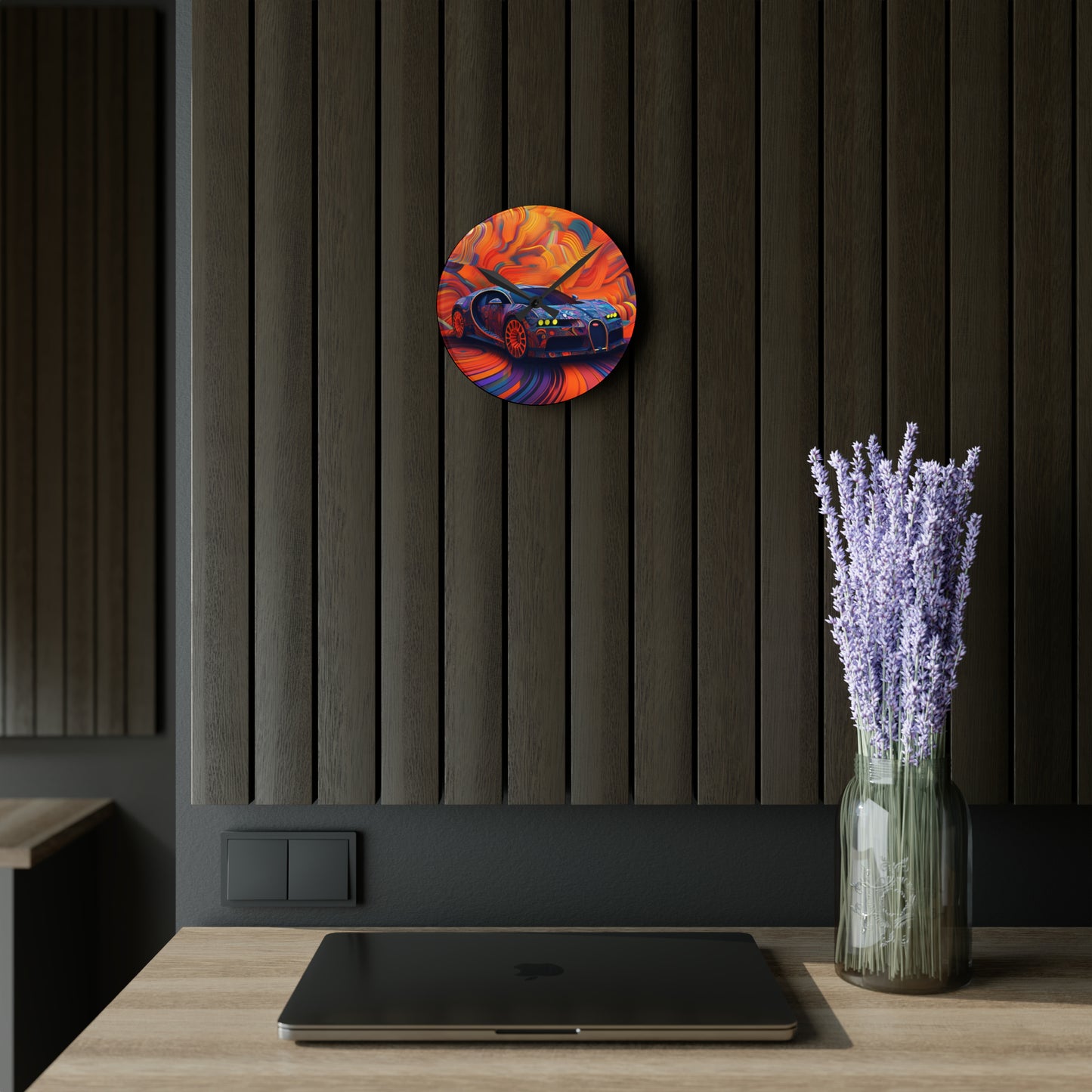 Acrylic Wall Clock Bugatti Abstract Concept 4