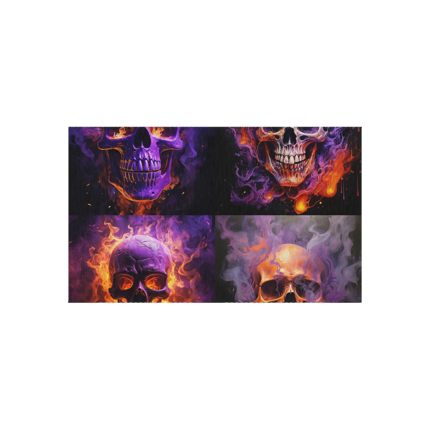 Outdoor Rug  Skull Flames 5