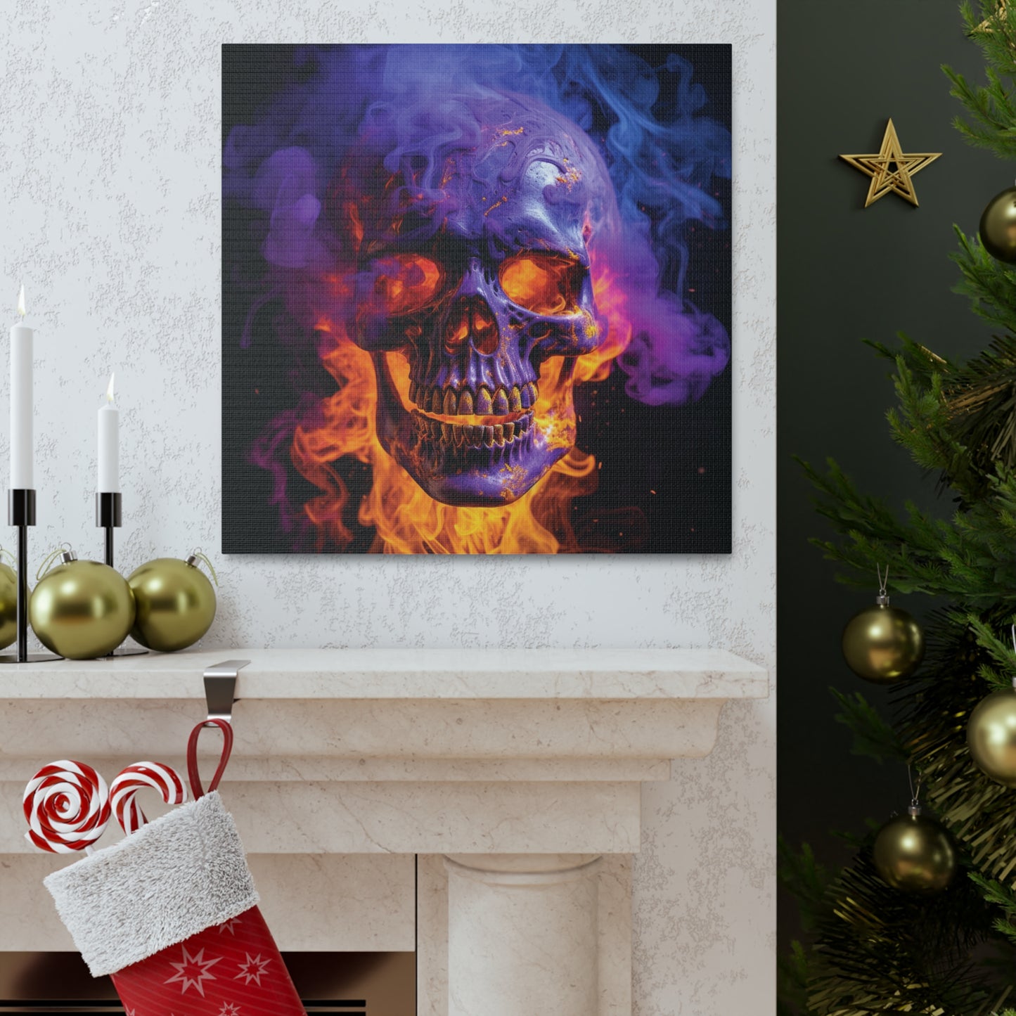 Canvas Gallery Wraps Macro Skull 1