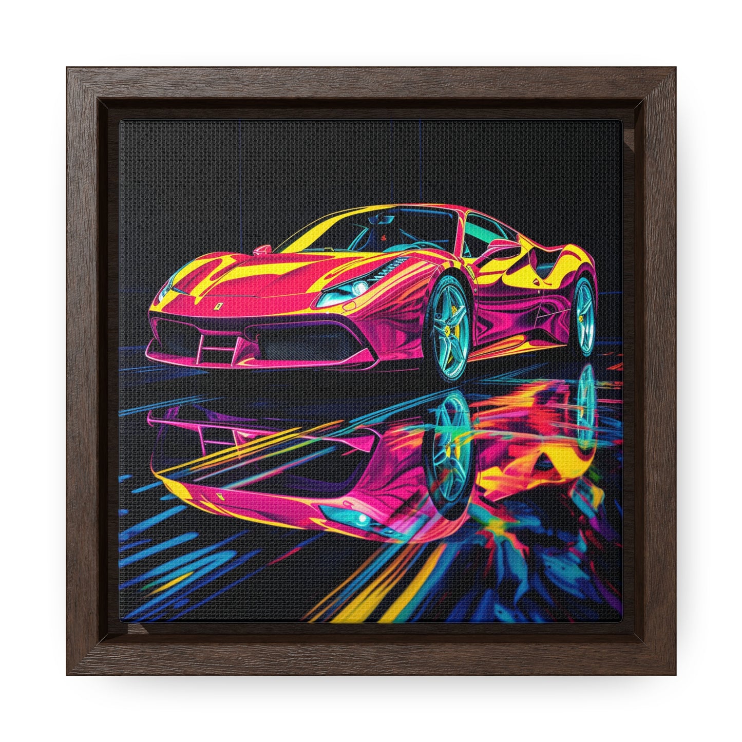 Gallery Canvas Wraps, Square Frame Pink Ferrari Macro 1