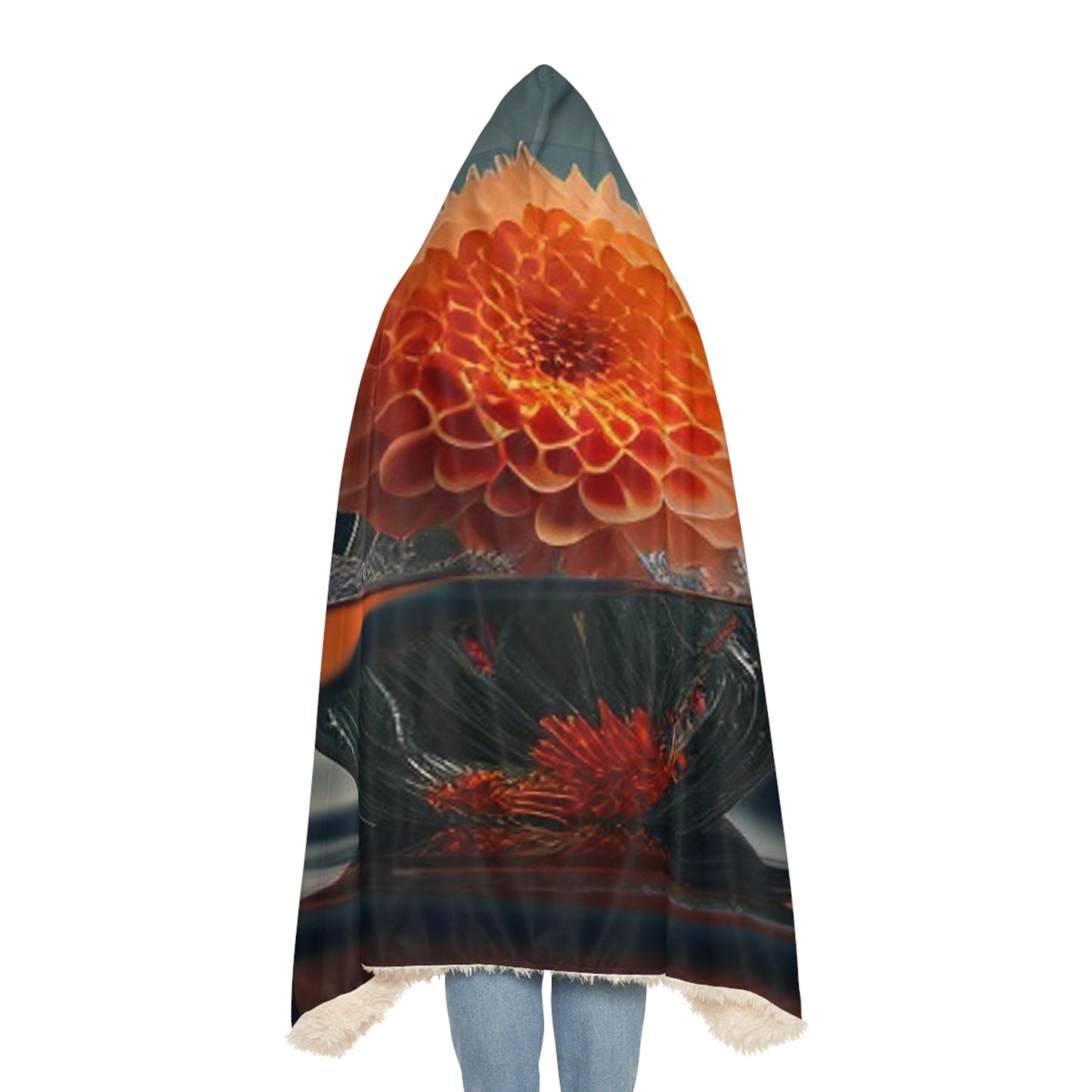 Snuggle Hooded Blanket Dahlia Orange 3