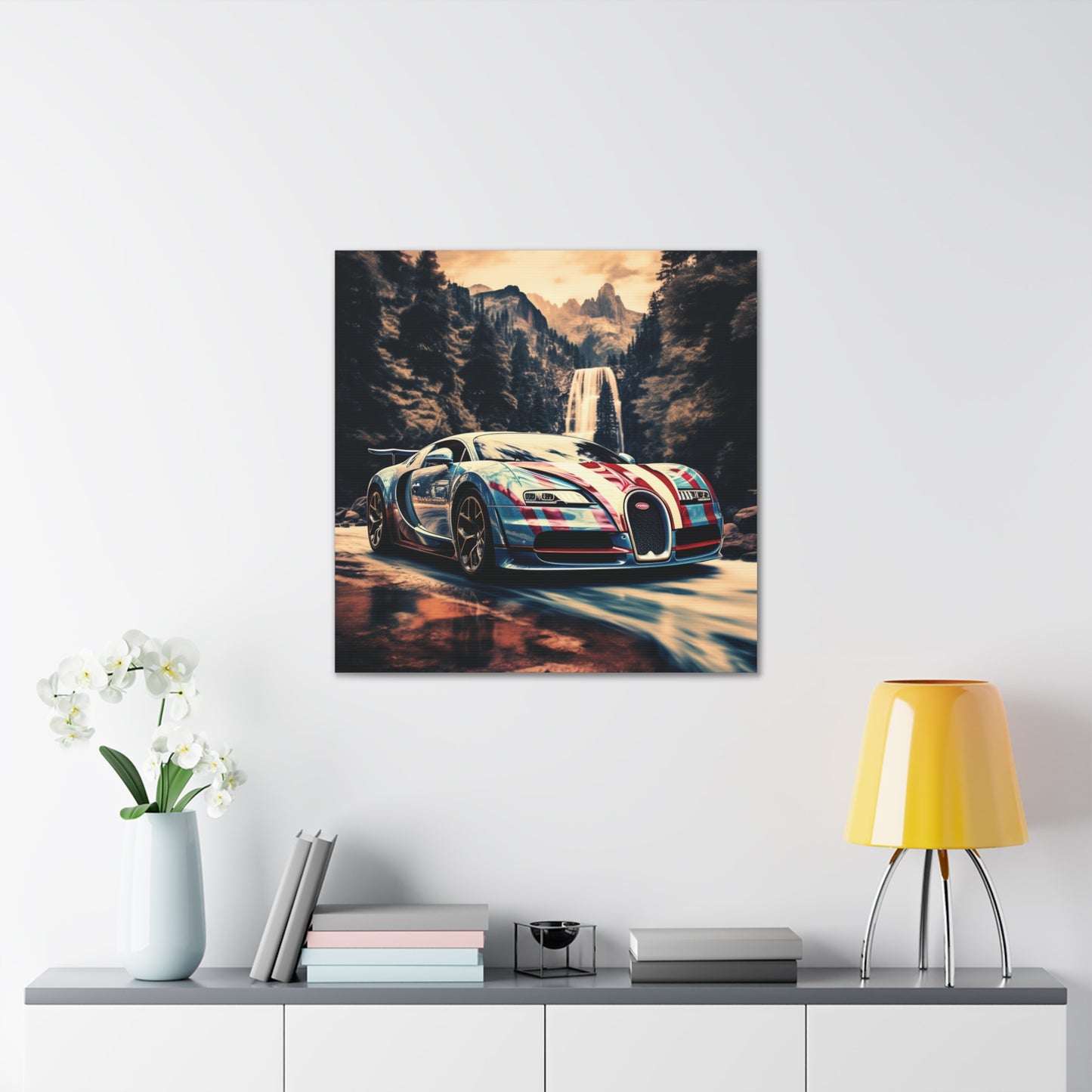 Canvas Gallery Wraps Bugatti Waterfall 1