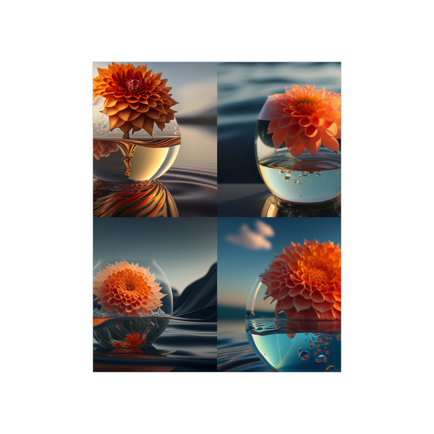 Premium Matte Vertical Posters Dahlia Orange 5