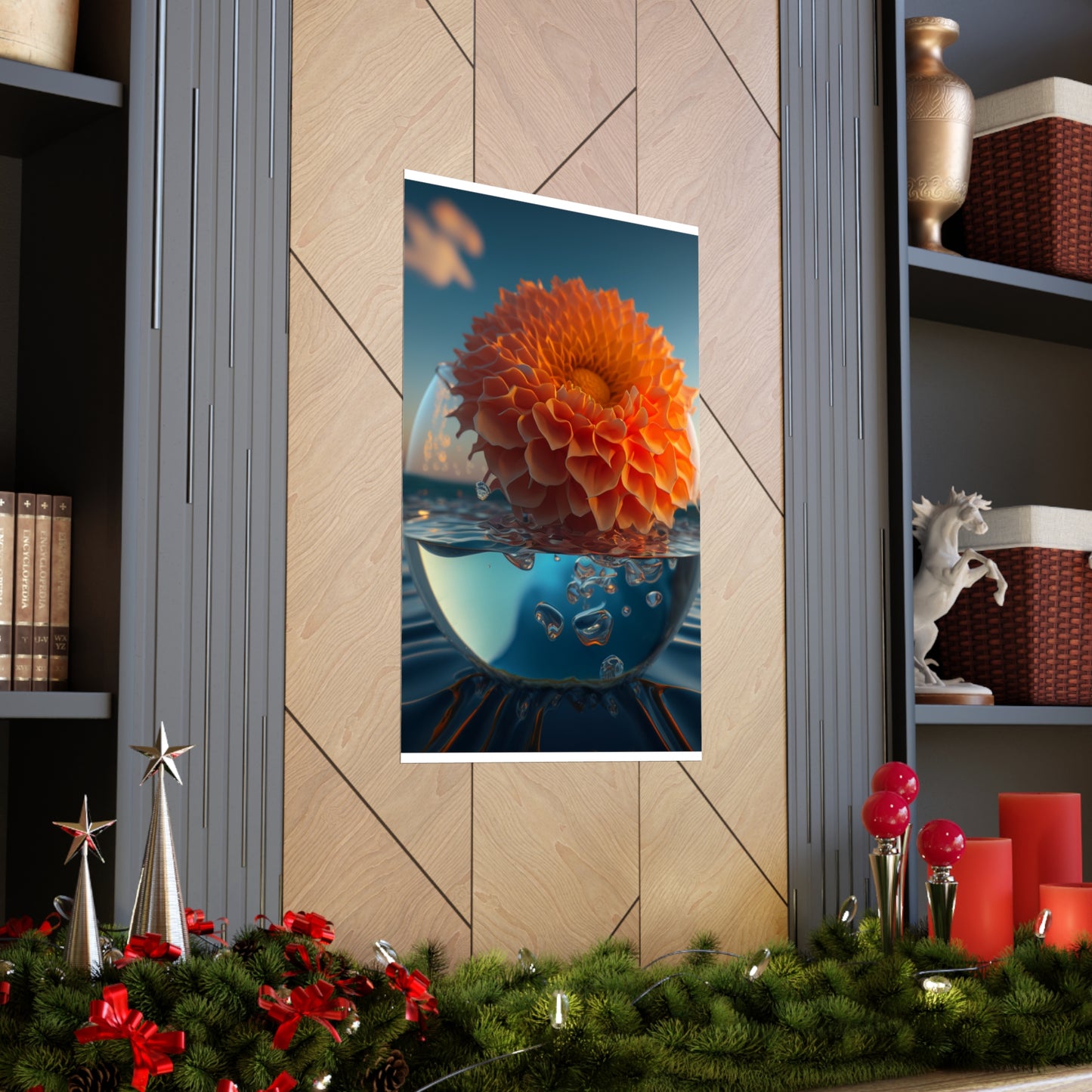 Premium Matte Vertical Posters Dahlia Orange 4