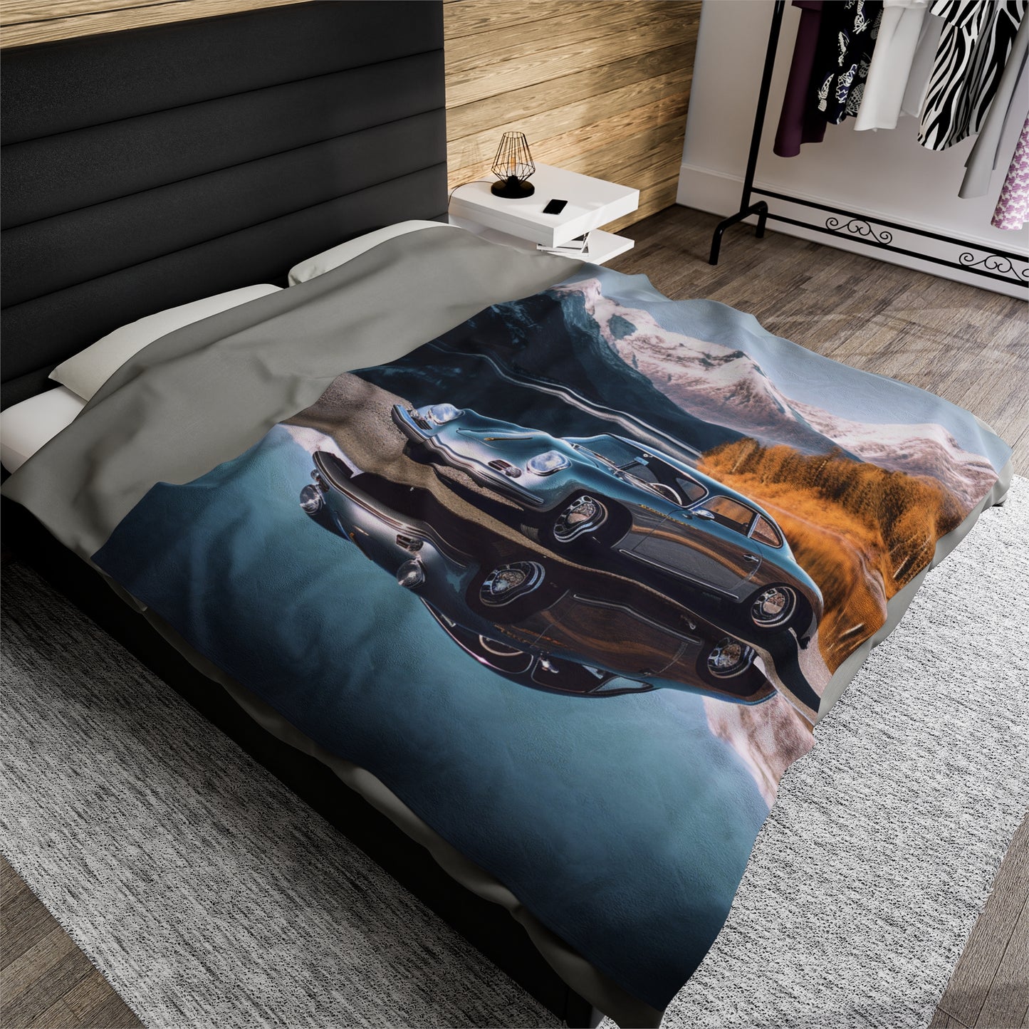 Velveteen Plush Blanket Porsche Lake 1