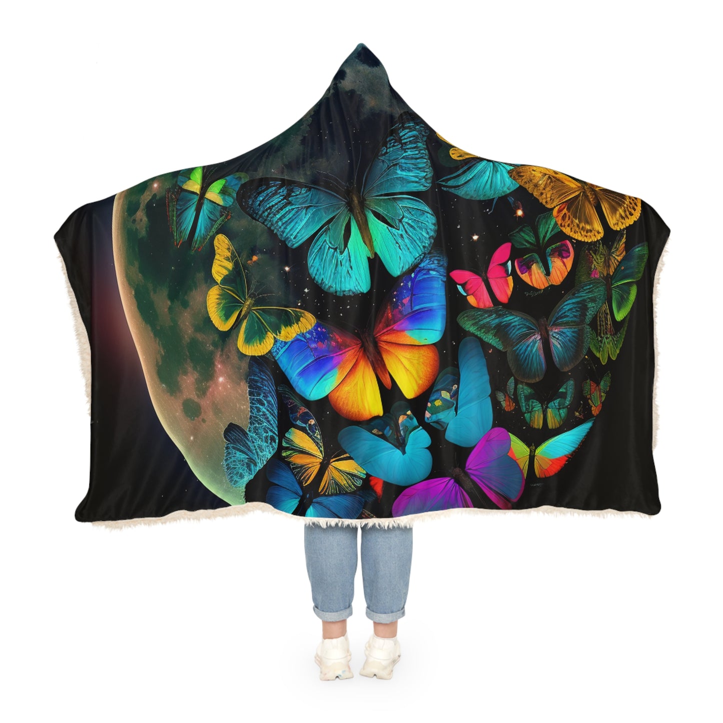 Snuggle Hooded Blanket Moon Butterfly 2