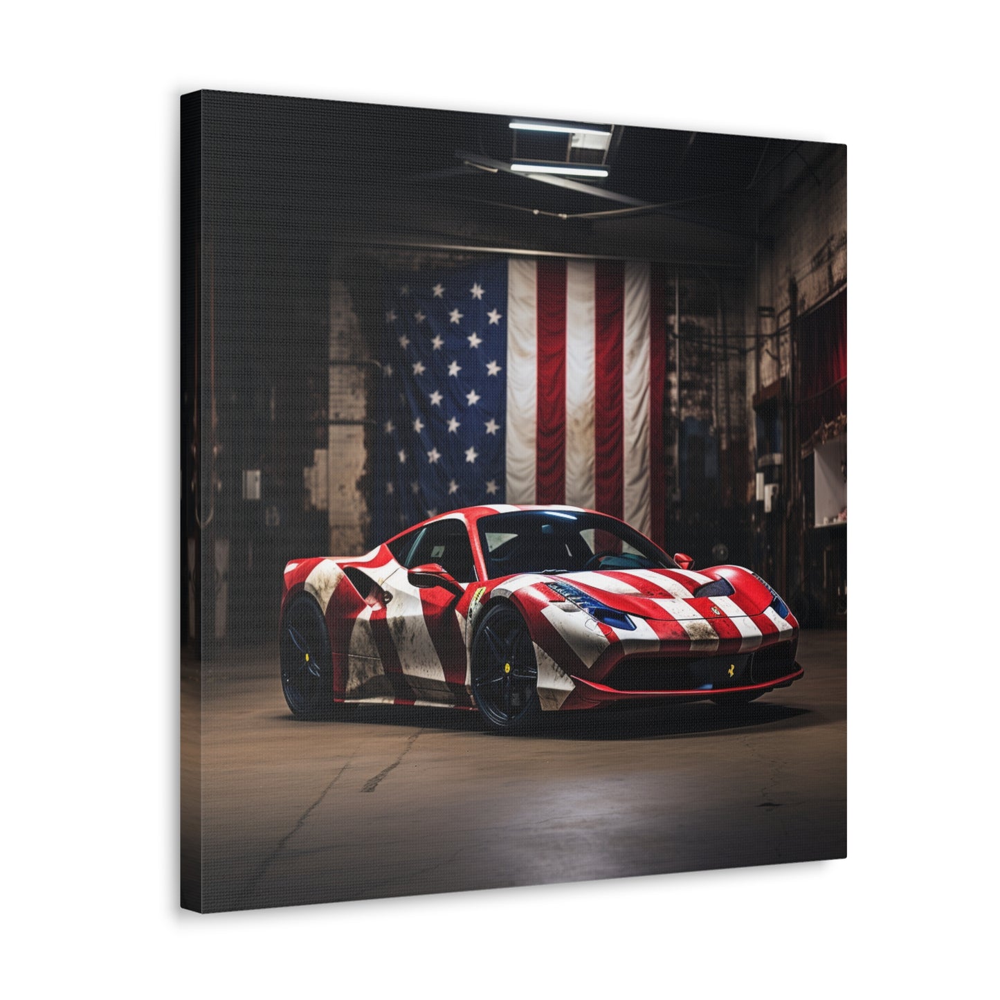 Canvas Gallery Wraps American Flag Farrari 2