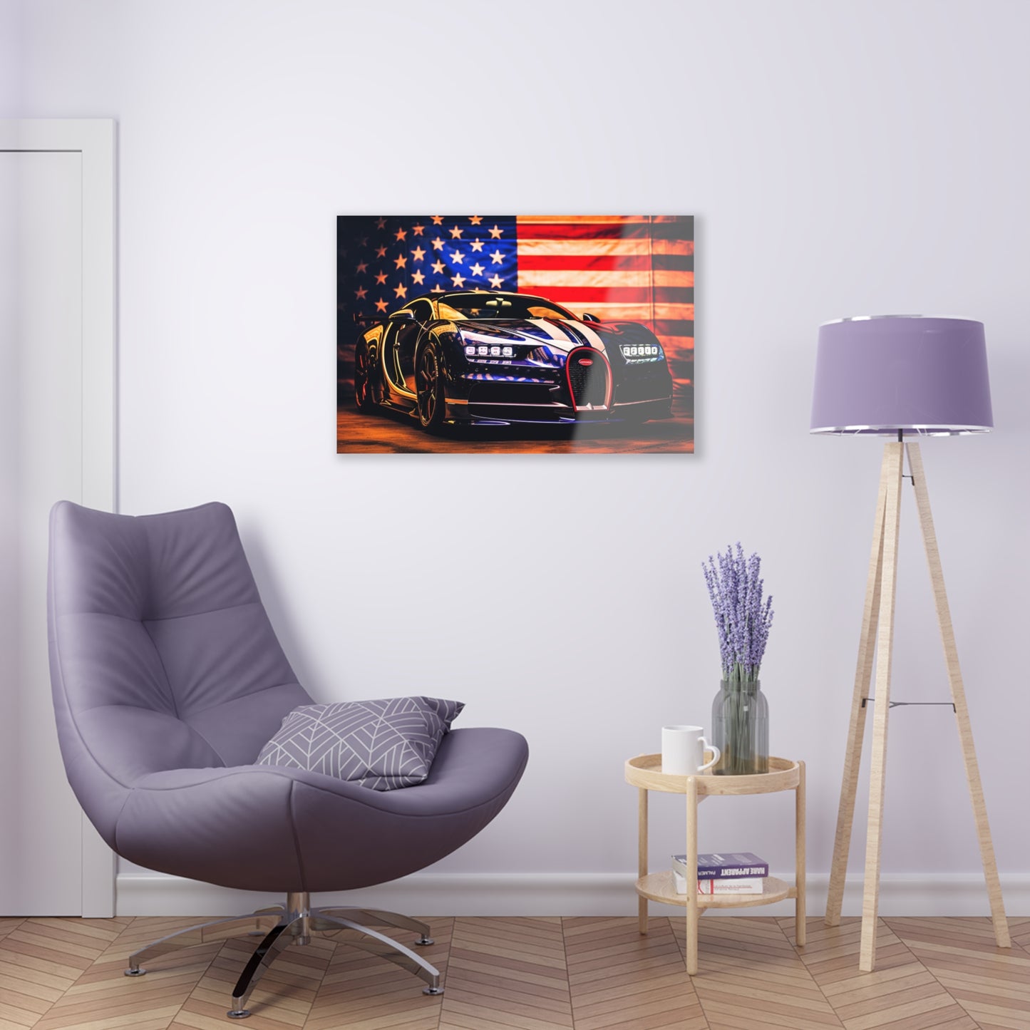 Acrylic Prints Macro Bugatti American Flag 4