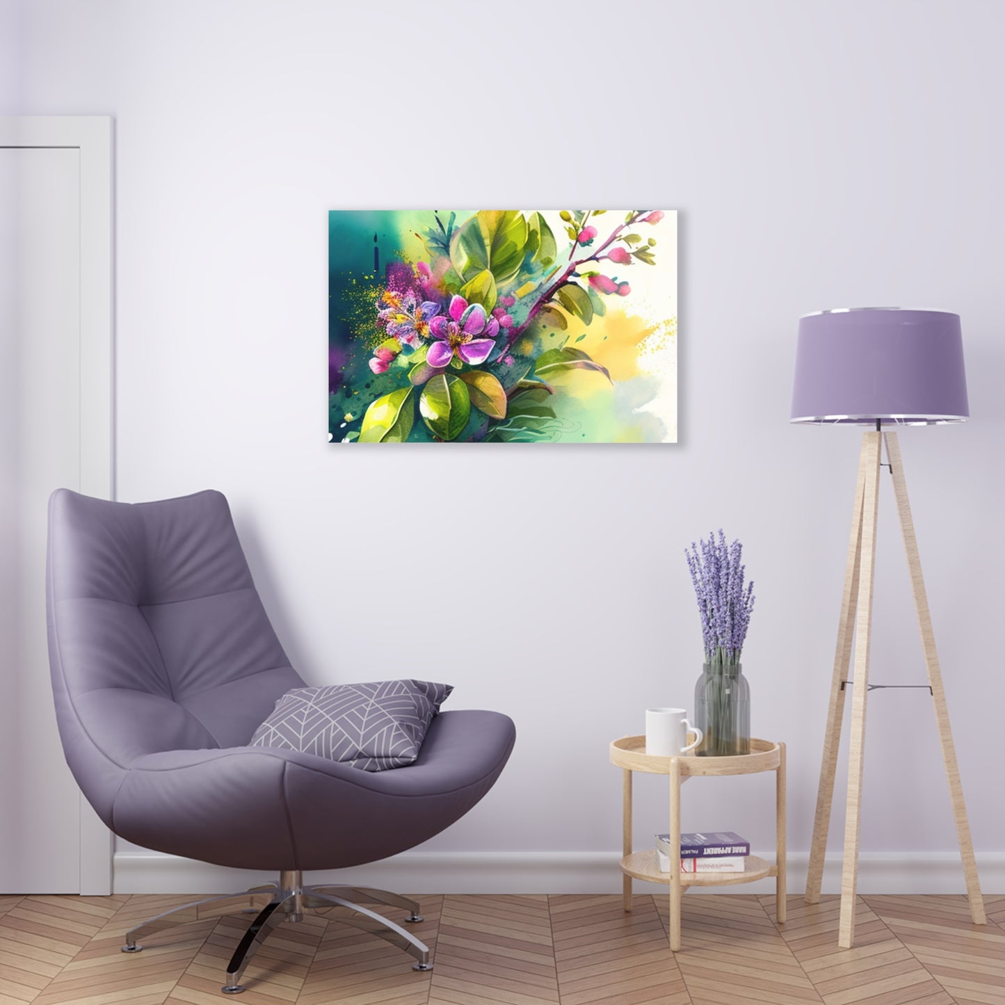 Acrylic Prints Mother Nature Bright Spring Colors Realistic Watercolor 1