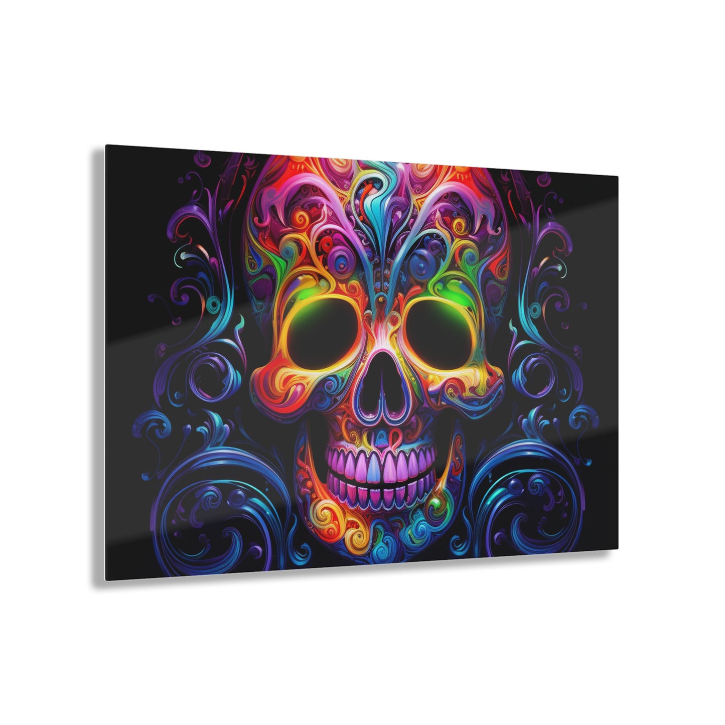 Acrylic Prints Macro Skull Color 2