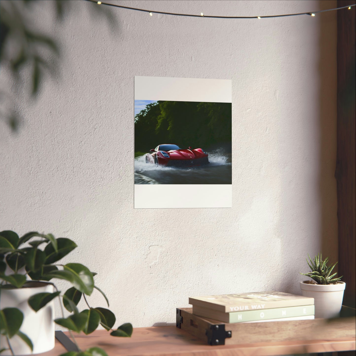 Premium Matte Vertical Posters Water Ferrari Splash 1