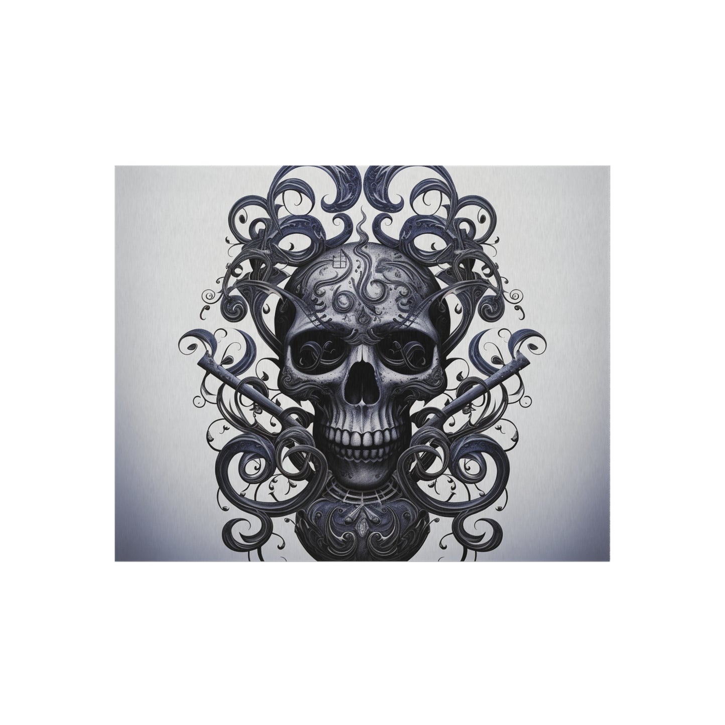 Outdoor Rug  Skull Treble Clef 1