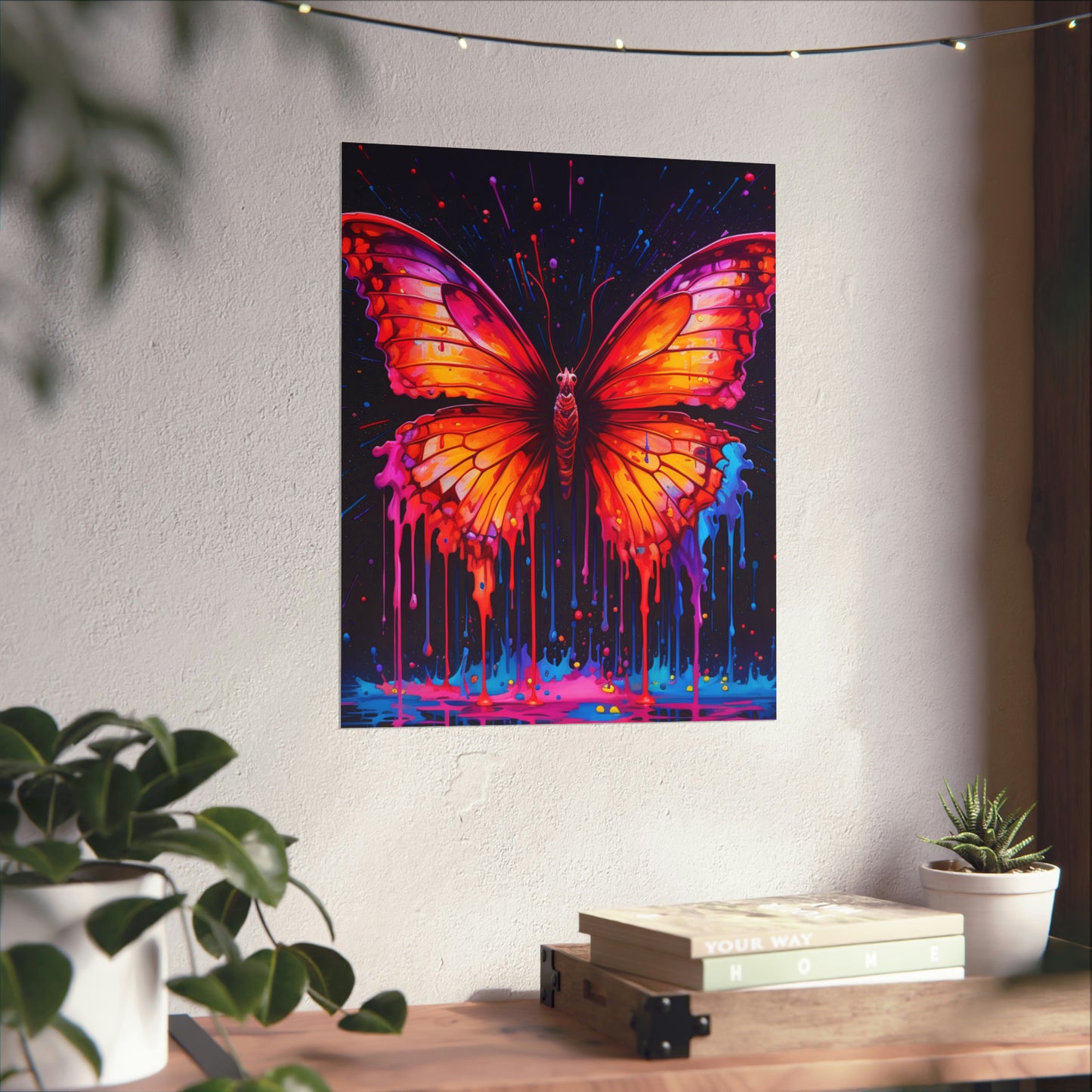 Premium Matte Vertical Posters Pink Butterfly Flair 4