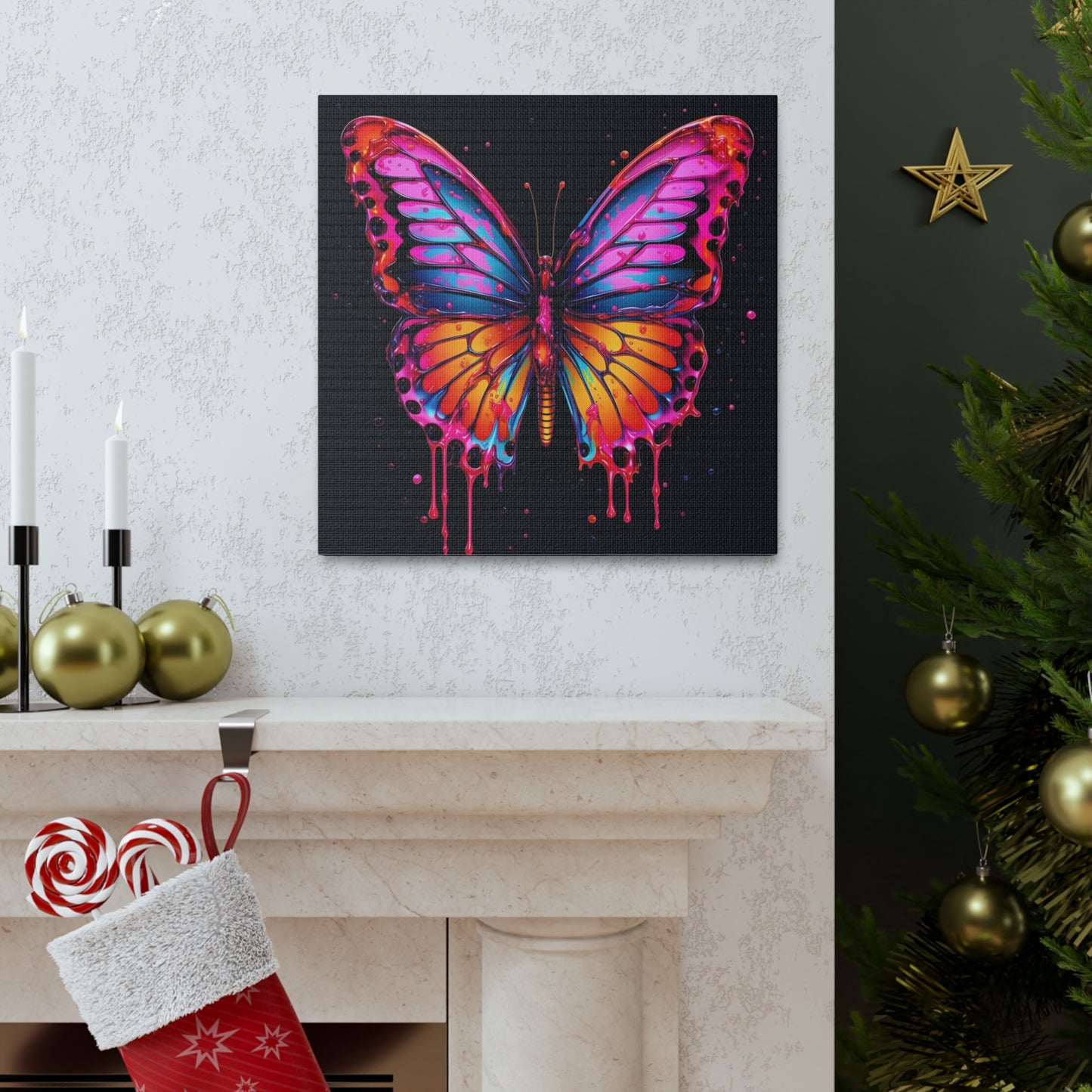 Canvas Gallery Wraps Pink Butterfly Flair 1