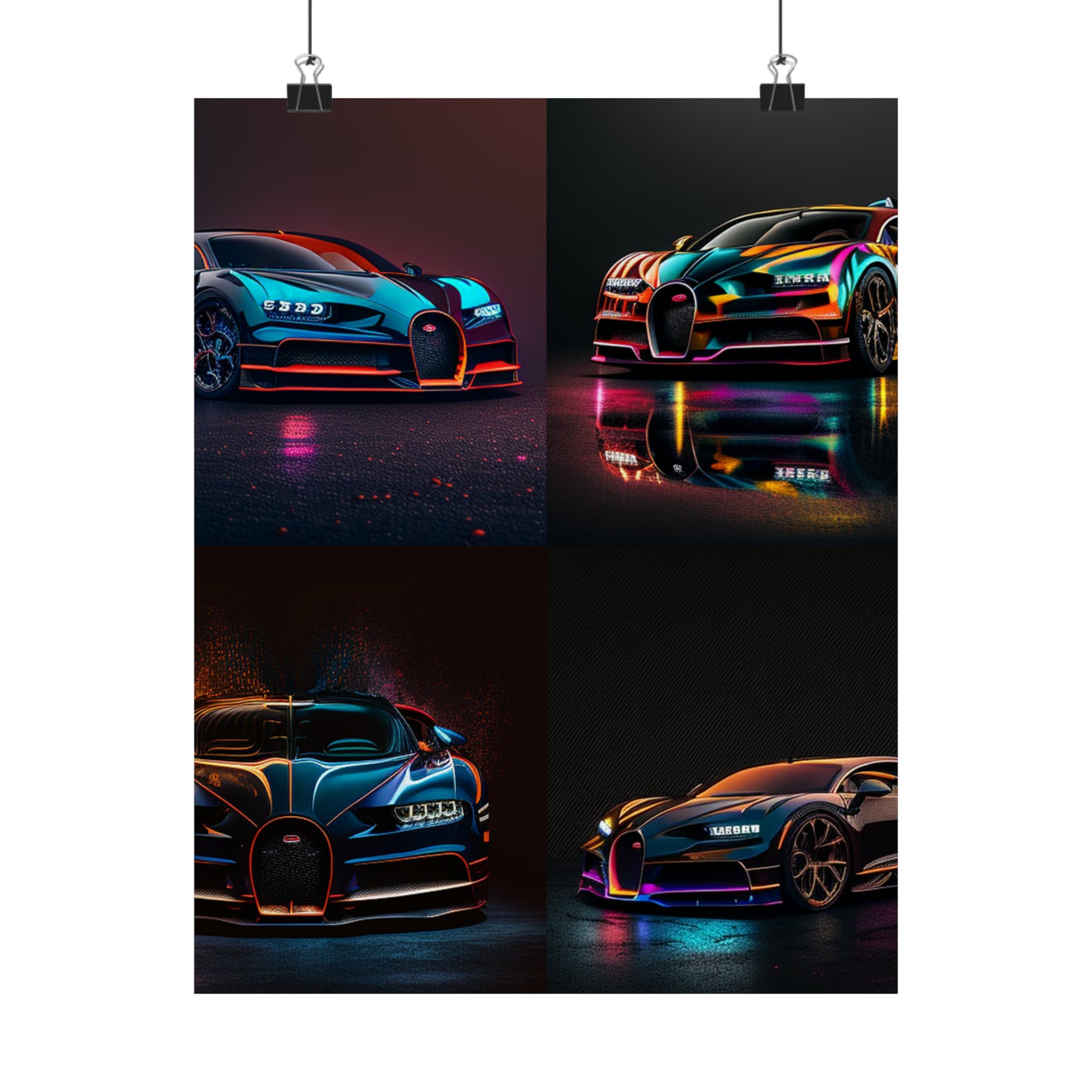 Premium Matte Vertical Posters Bugatti Chiron Super 5