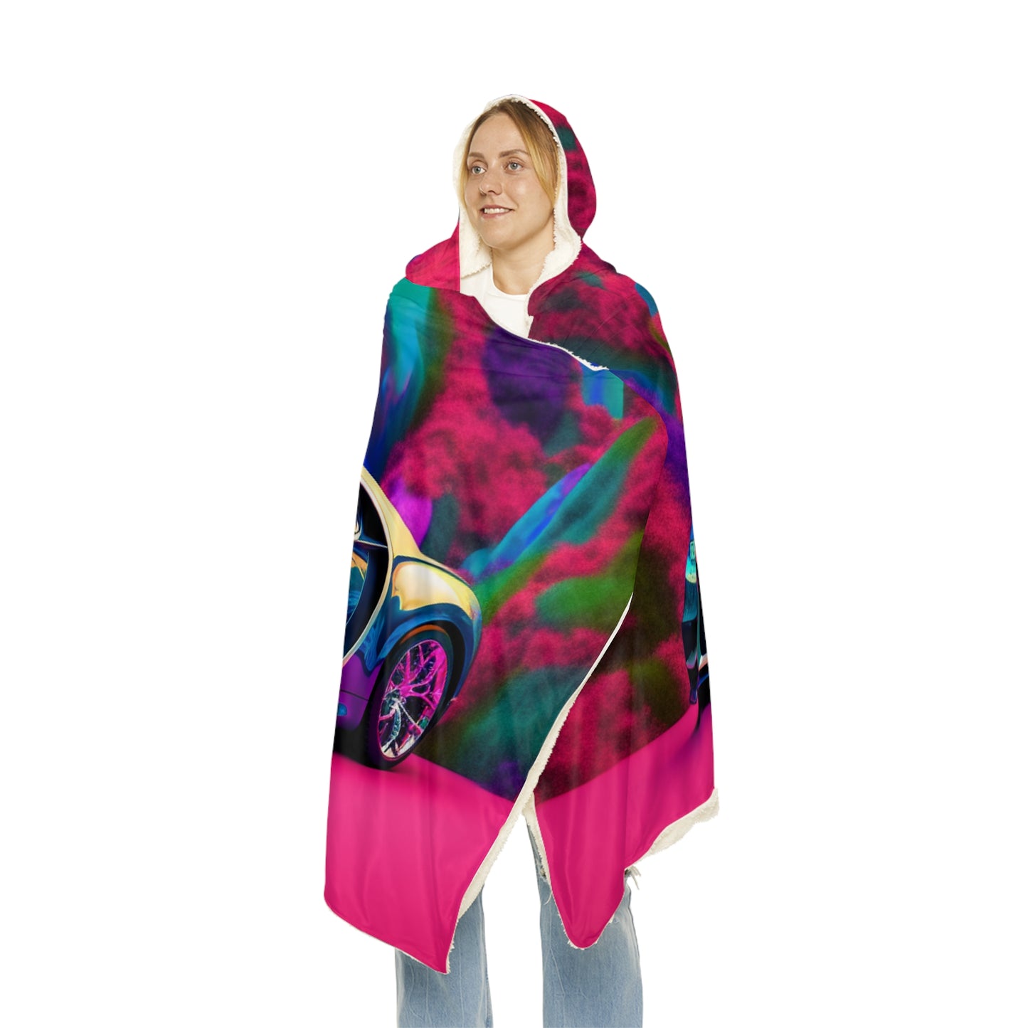 Snuggle Hooded Blanket Florescent Bugatti Flair 4