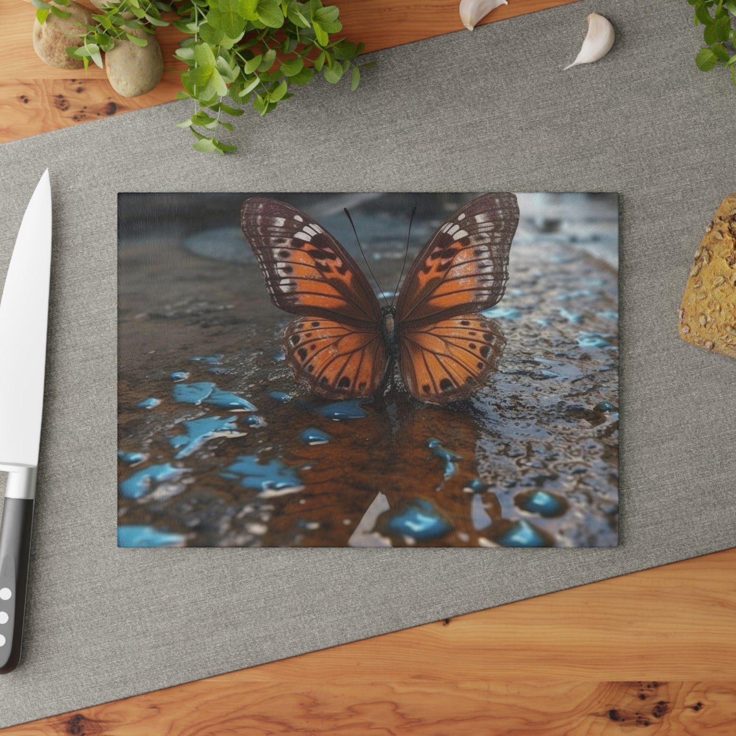 Glass Cutting Board Water Butterfly Street 2