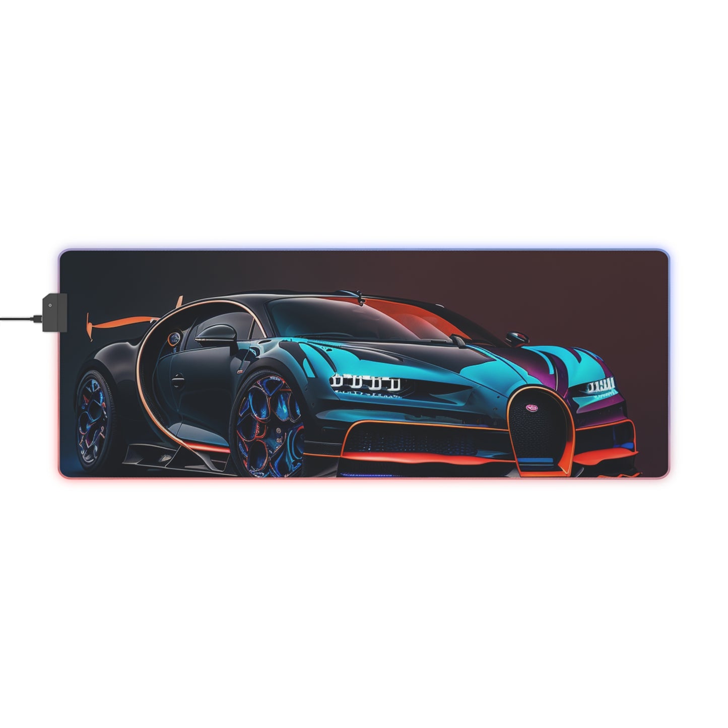 LED Gaming Mouse Pad Bugatti Chiron Super 1