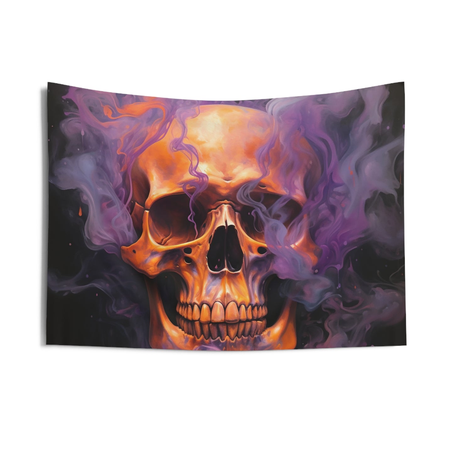 Indoor Wall Tapestries Skull Flames 4