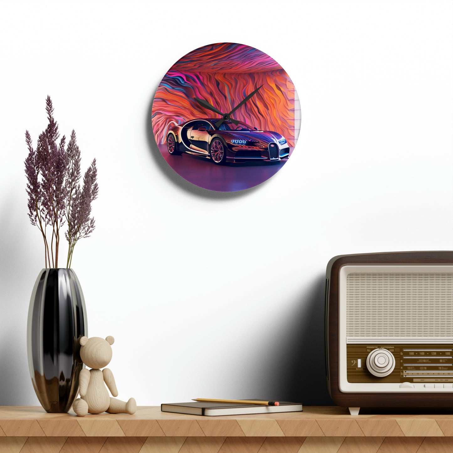 Acrylic Wall Clock Bugatti Abstract Flair 4