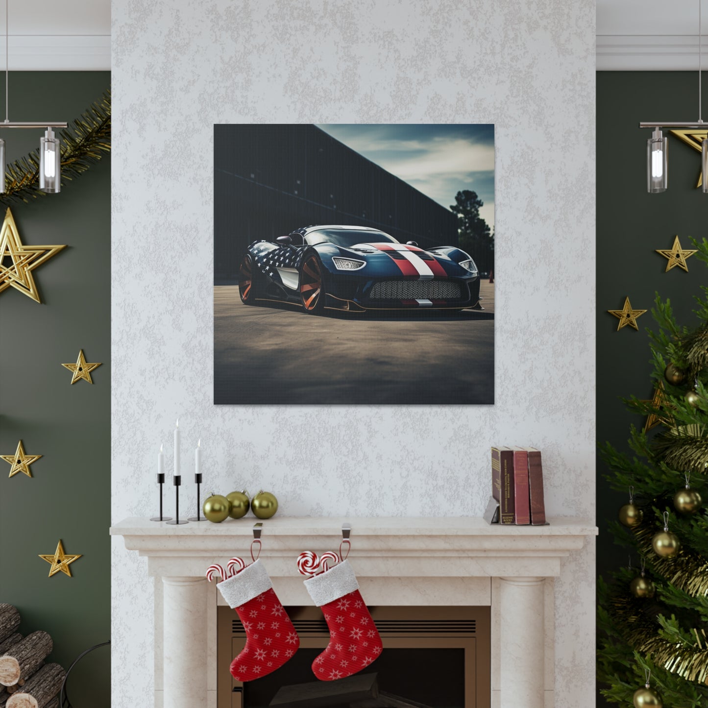 Canvas Gallery Wraps Bugatti Flag American 2