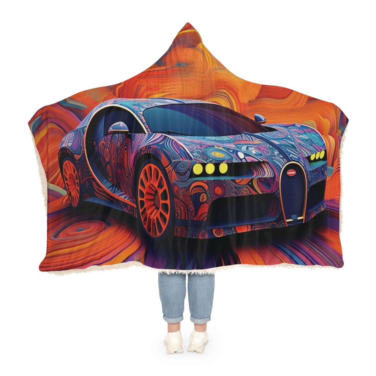 Snuggle Hooded Blanket Bugatti Abstract Concept 4