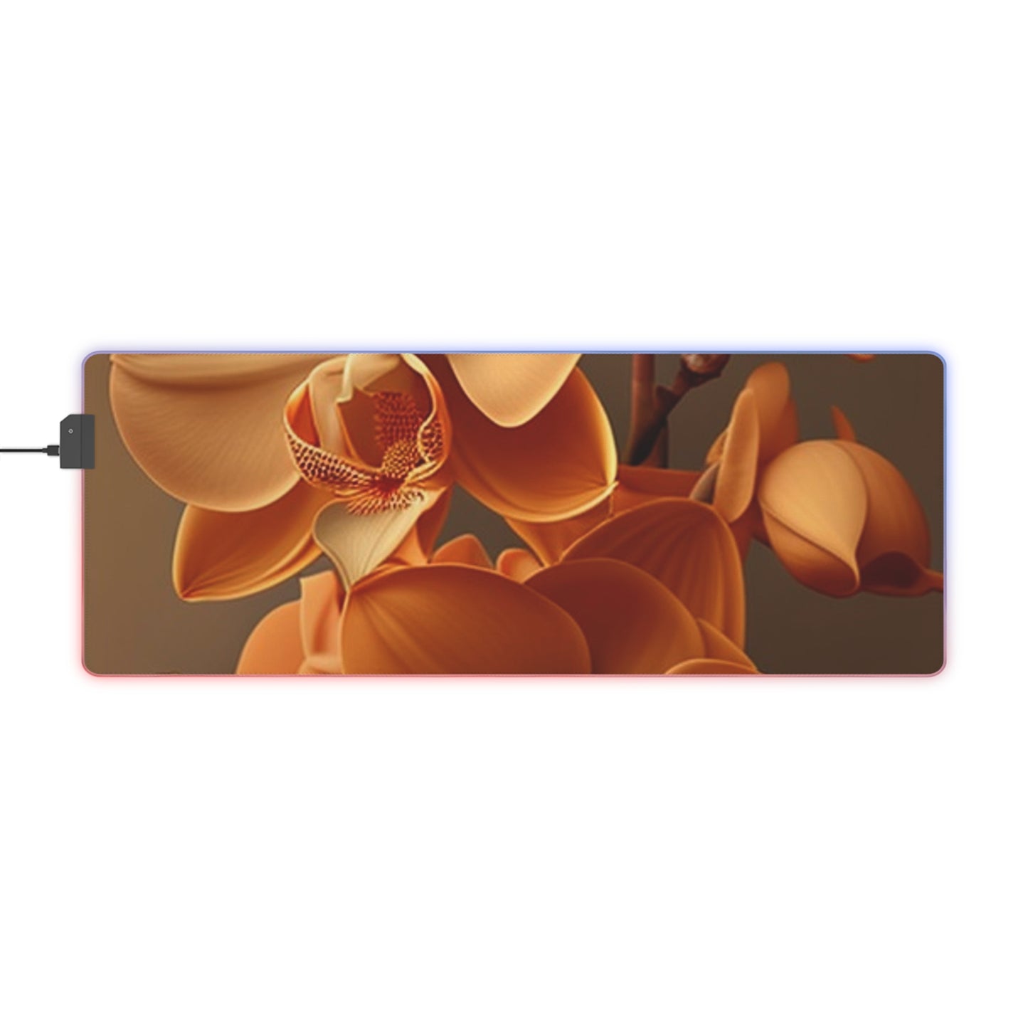 LED Gaming Mouse Pad orchid pedals 4