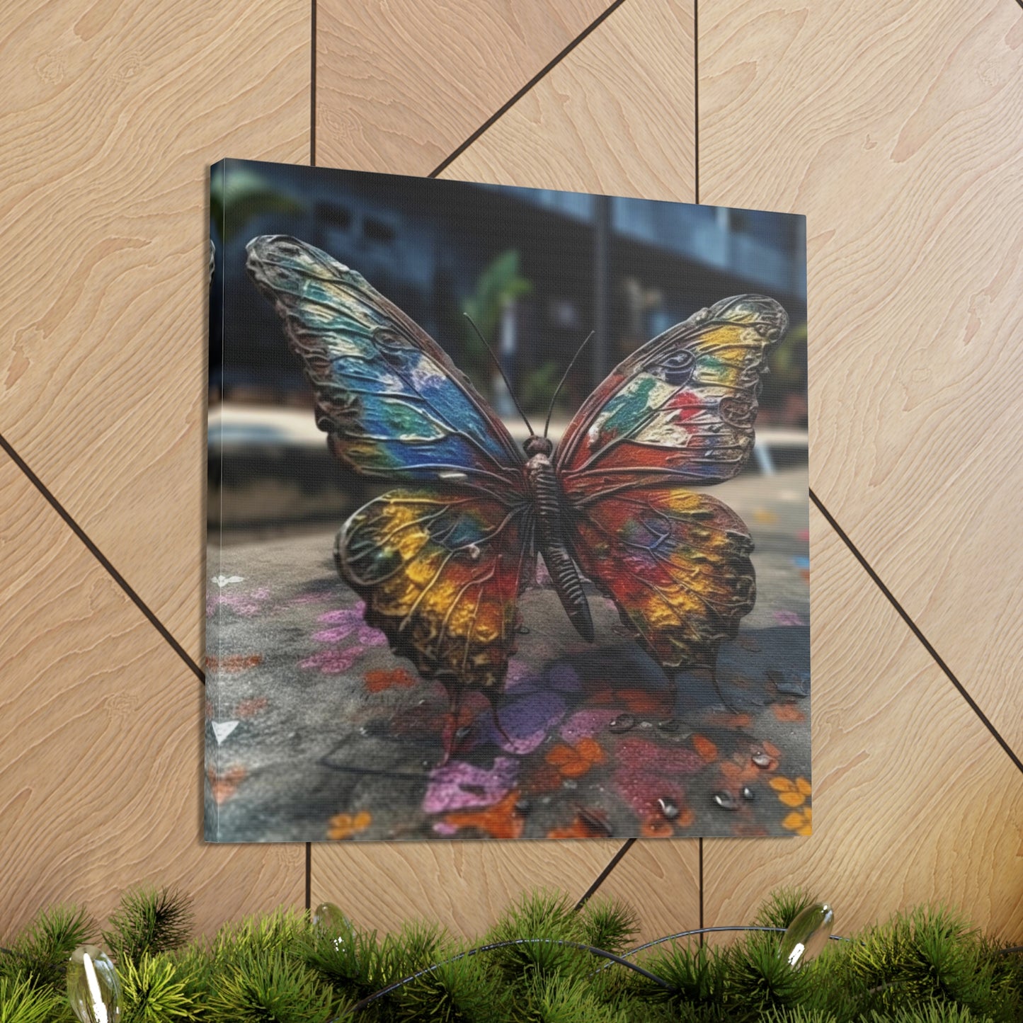 Canvas Gallery Wraps Liquid Street Butterfly 3