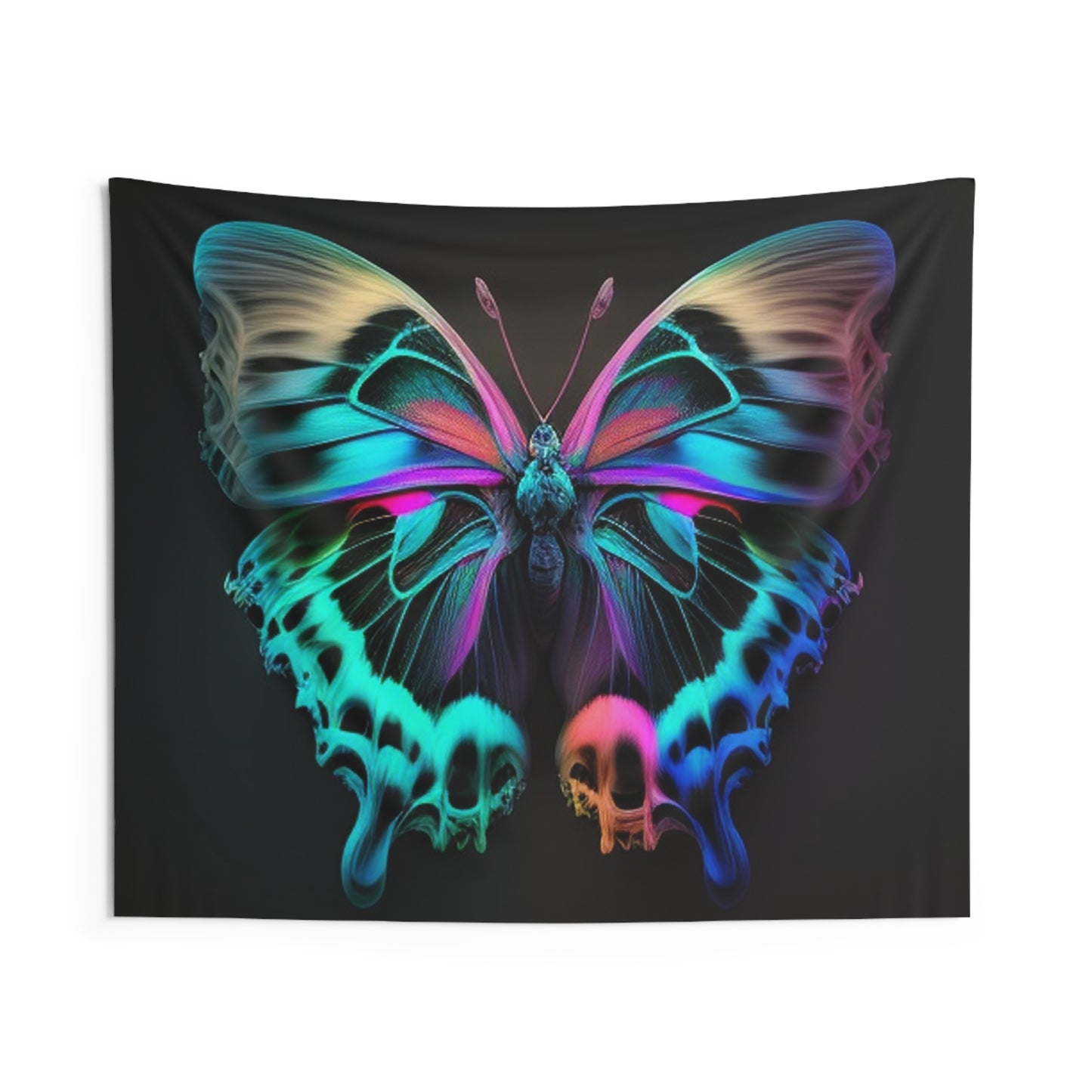 Indoor Wall Tapestries Neon Butterfly Fusion 2