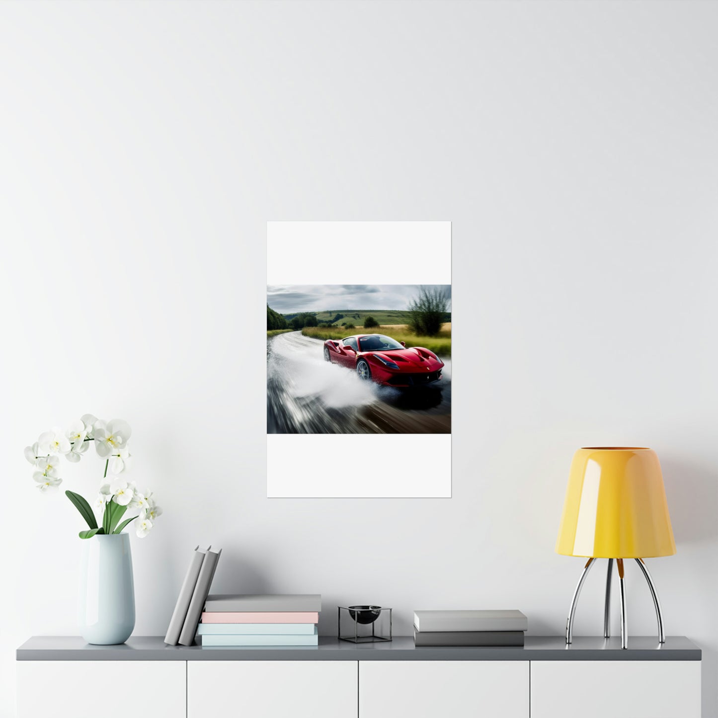 Premium Matte Vertical Posters Water Ferrari Splash 4