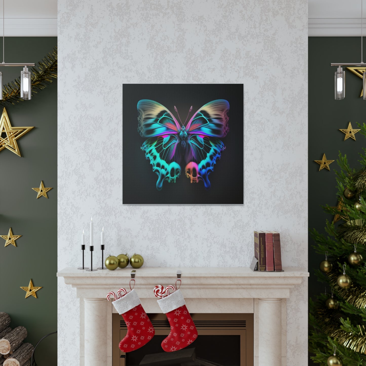 Canvas Gallery Wraps Neon Butterfly Fusion 2