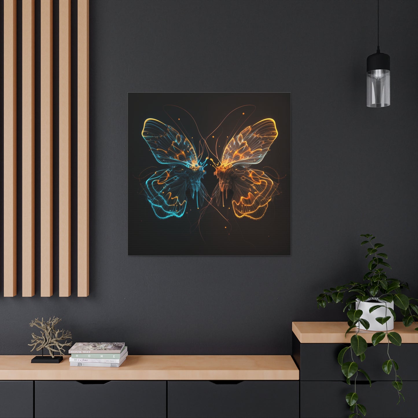 Canvas Gallery Wraps Neon Glo Butterfly 1